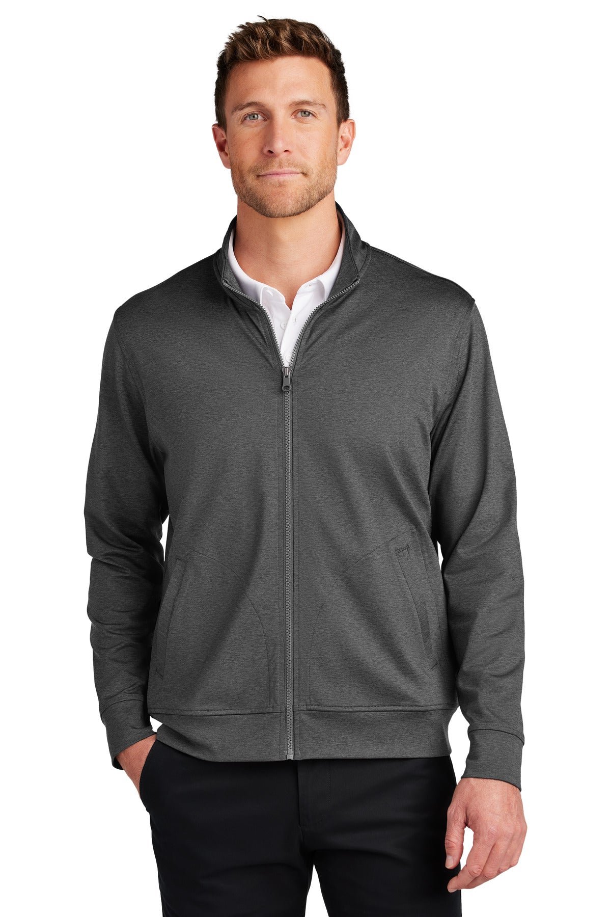 Port Authority C-FREE Double Knit Full-Zip - Grey Steel Heather
