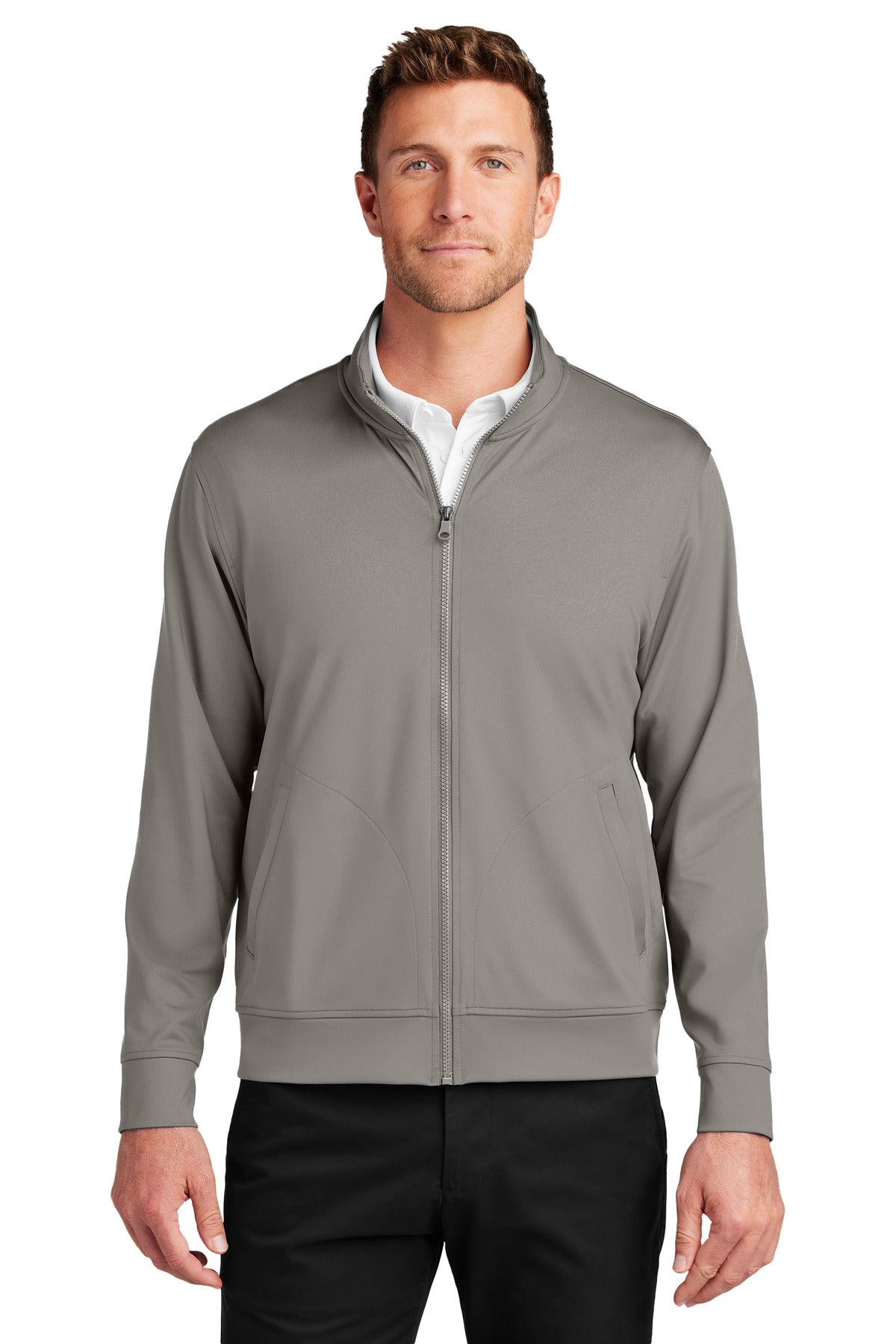Port Authority C-FREE Double Knit Full-Zip - Smoke Grey