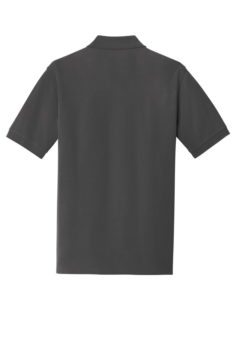Port & Co Combed Ring Spun Pique Polo - Charcoal