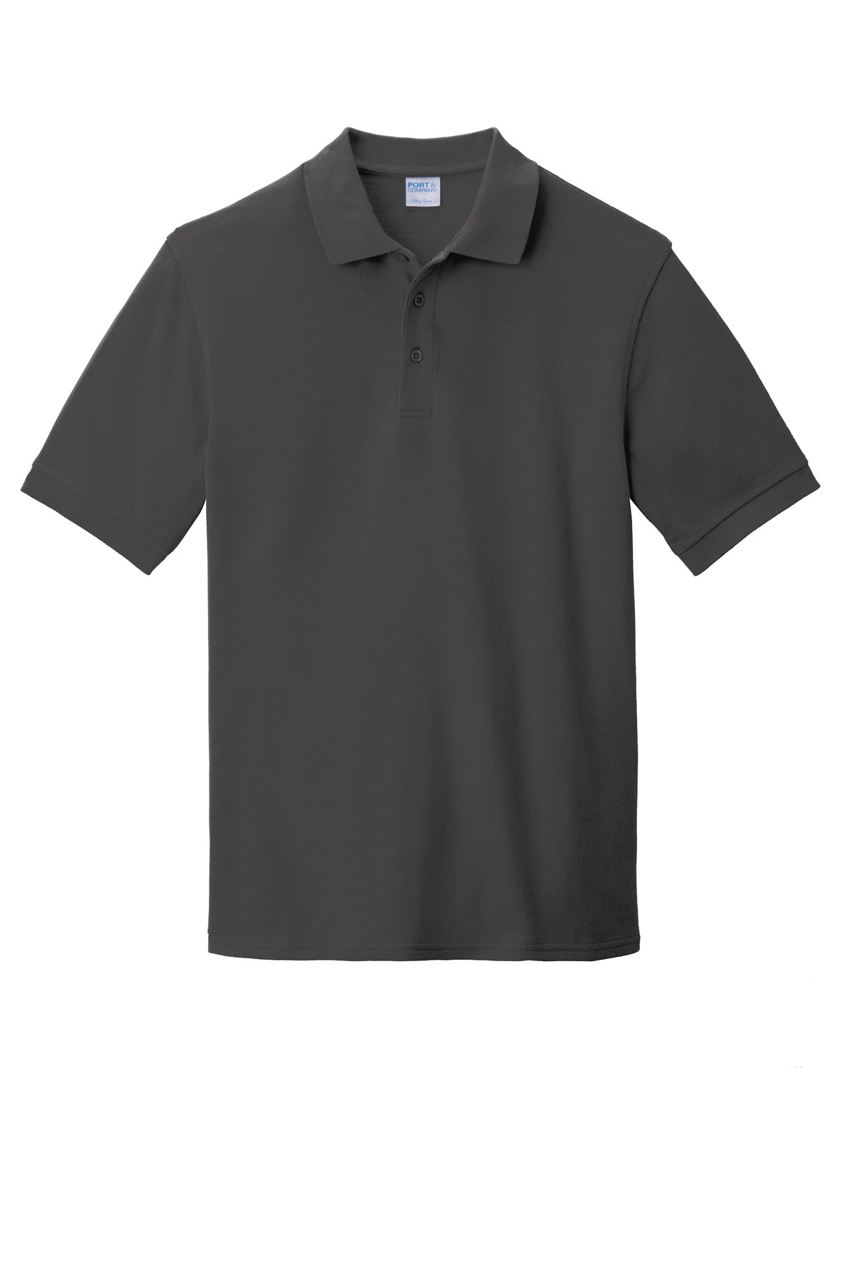 Port & Co Combed Ring Spun Pique Polo - Charcoal