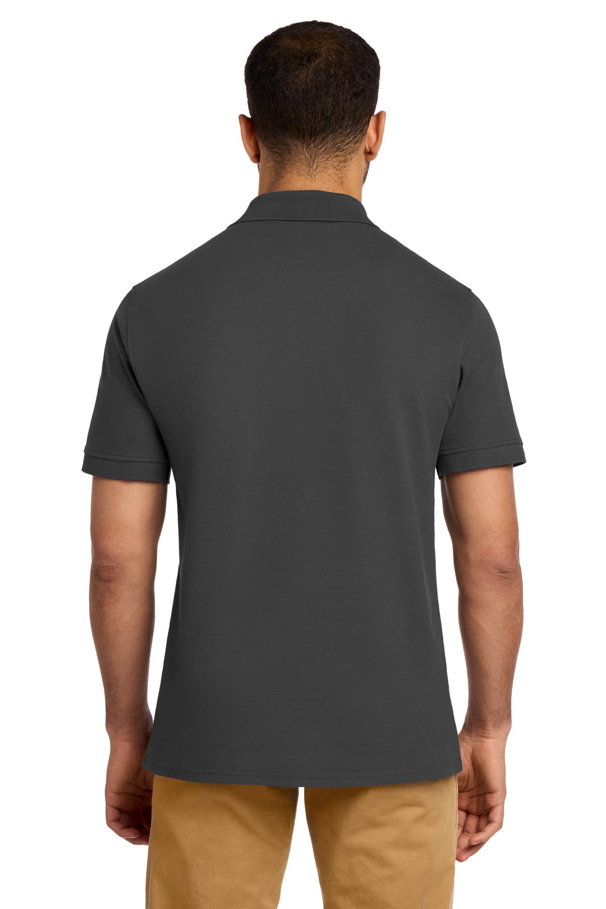Port & Co Combed Ring Spun Pique Polo - Charcoal