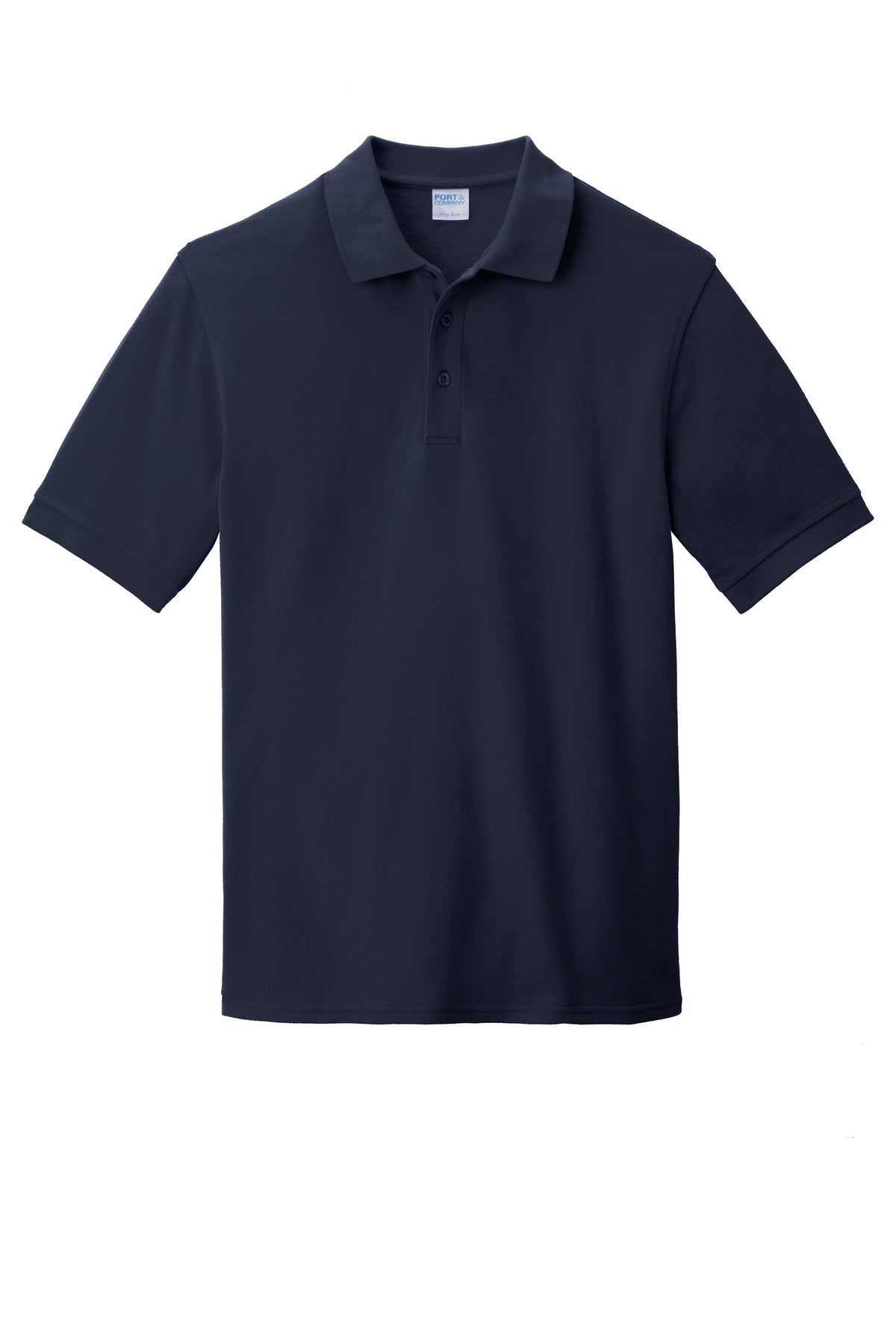Port & Co Combed Ring Spun Pique Polo - Deep Navy