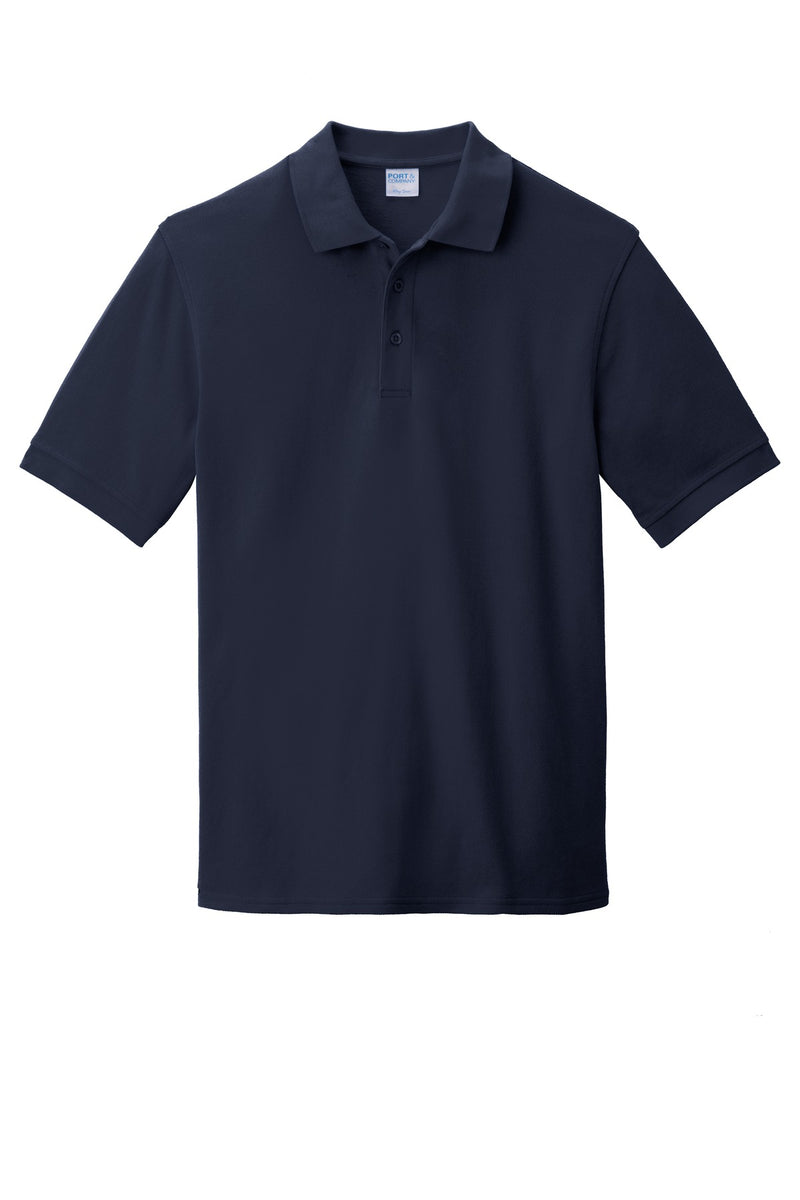 Port & Co Combed Ring Spun Pique Polo - Deep Navy