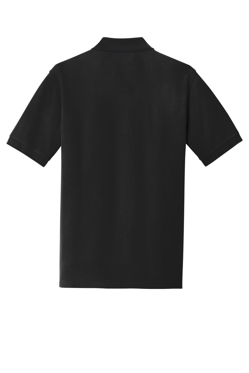Port & Co Combed Ring Spun Pique Polo - Jet Black