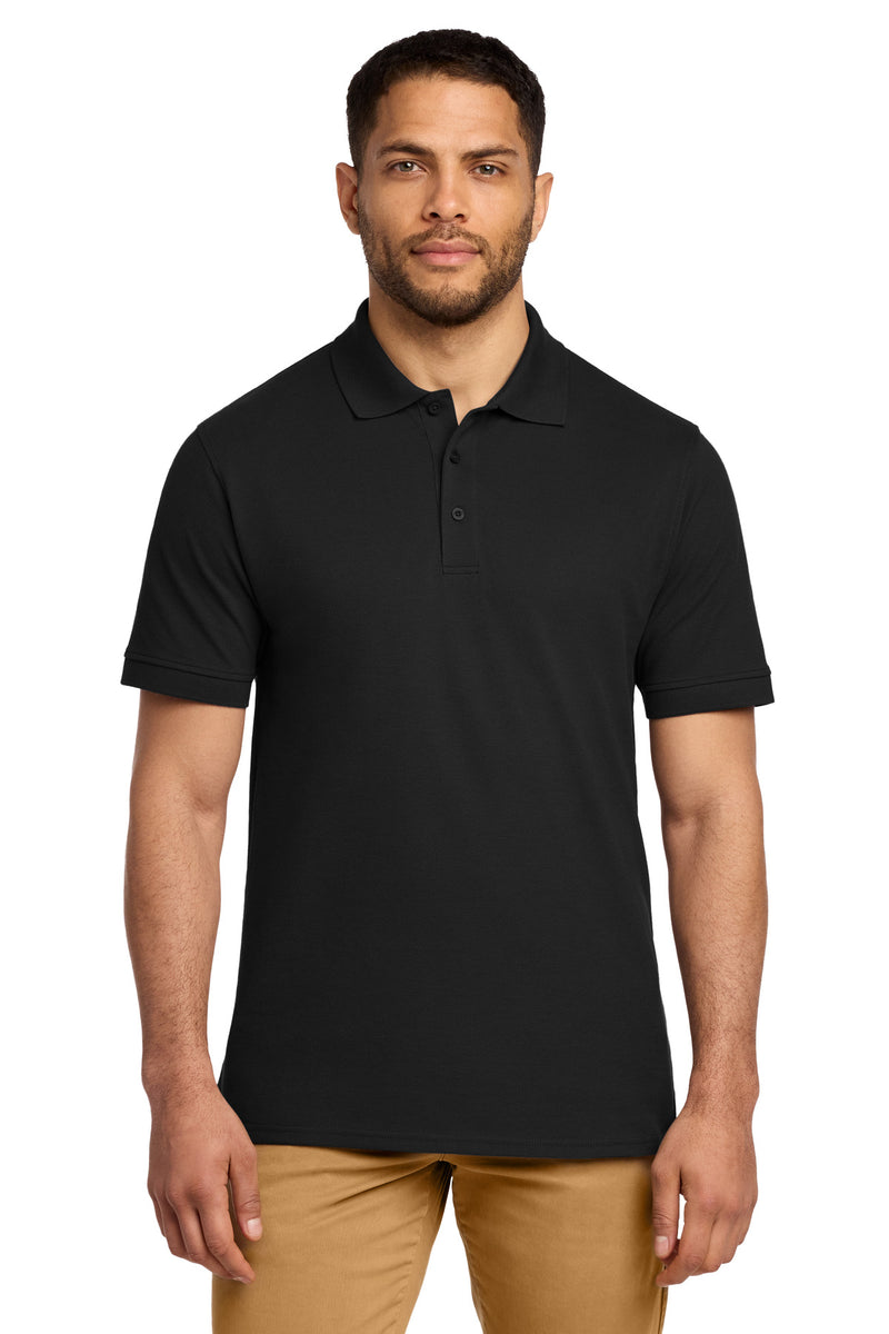 Port & Co Combed Ring Spun Pique Polo - Jet Black