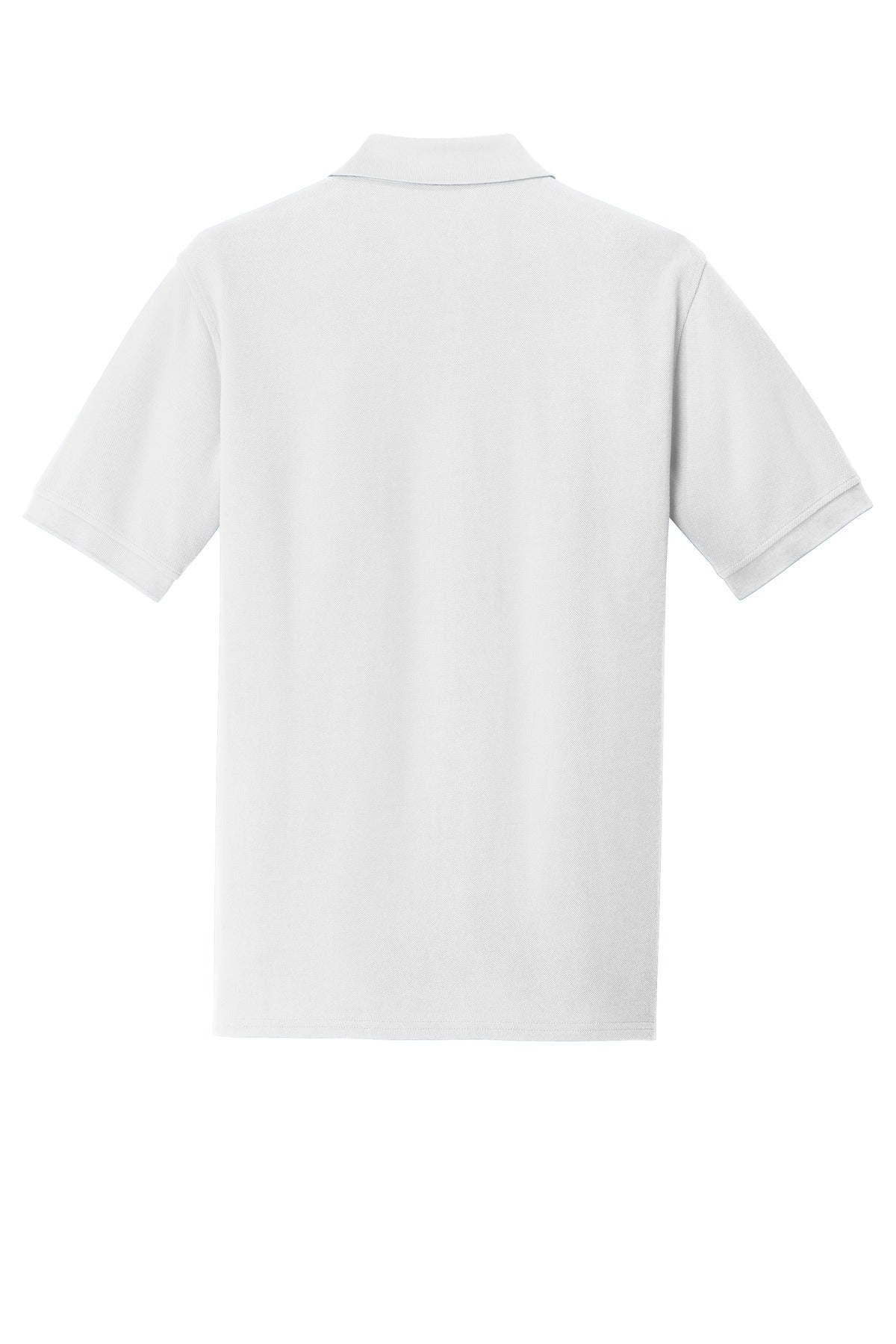 Port & Co Combed Ring Spun Pique Polo - White