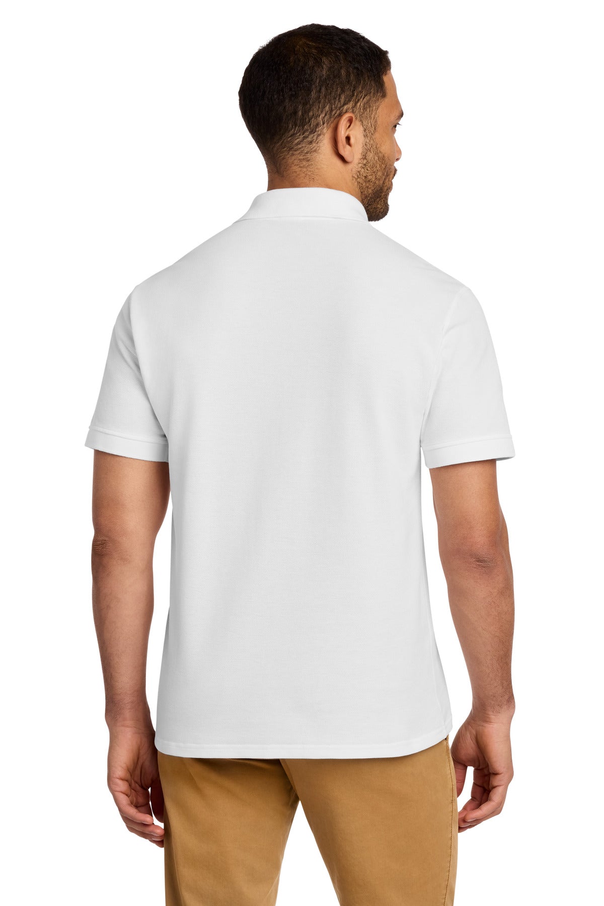 Port & Co Combed Ring Spun Pique Polo - White
