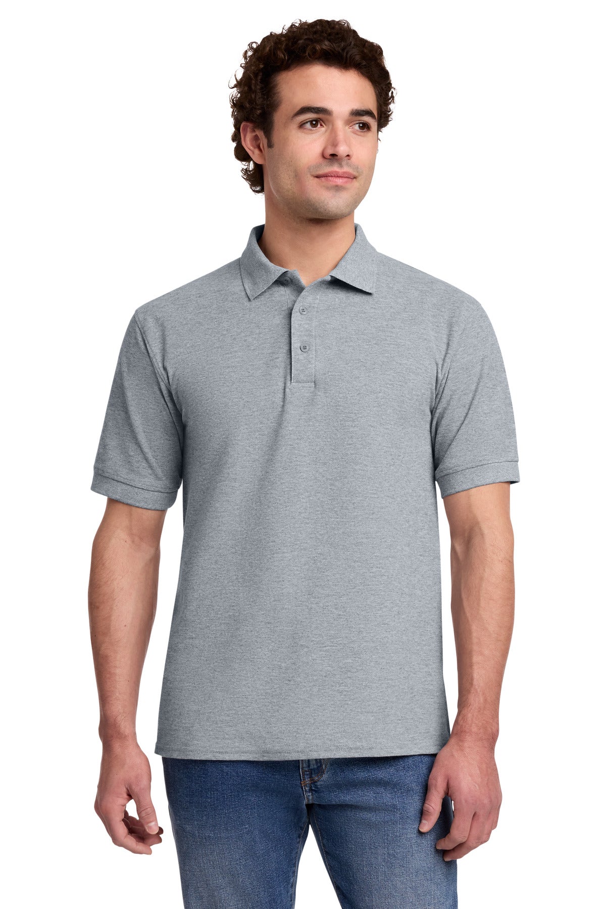 Port & Co Core Blend Pique Polo - Athletic Heather