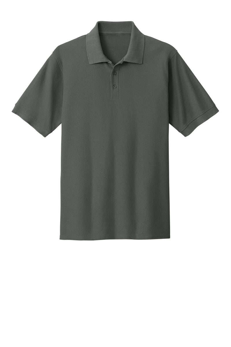 Port & Co Core Blend Pique Polo - Charcoal