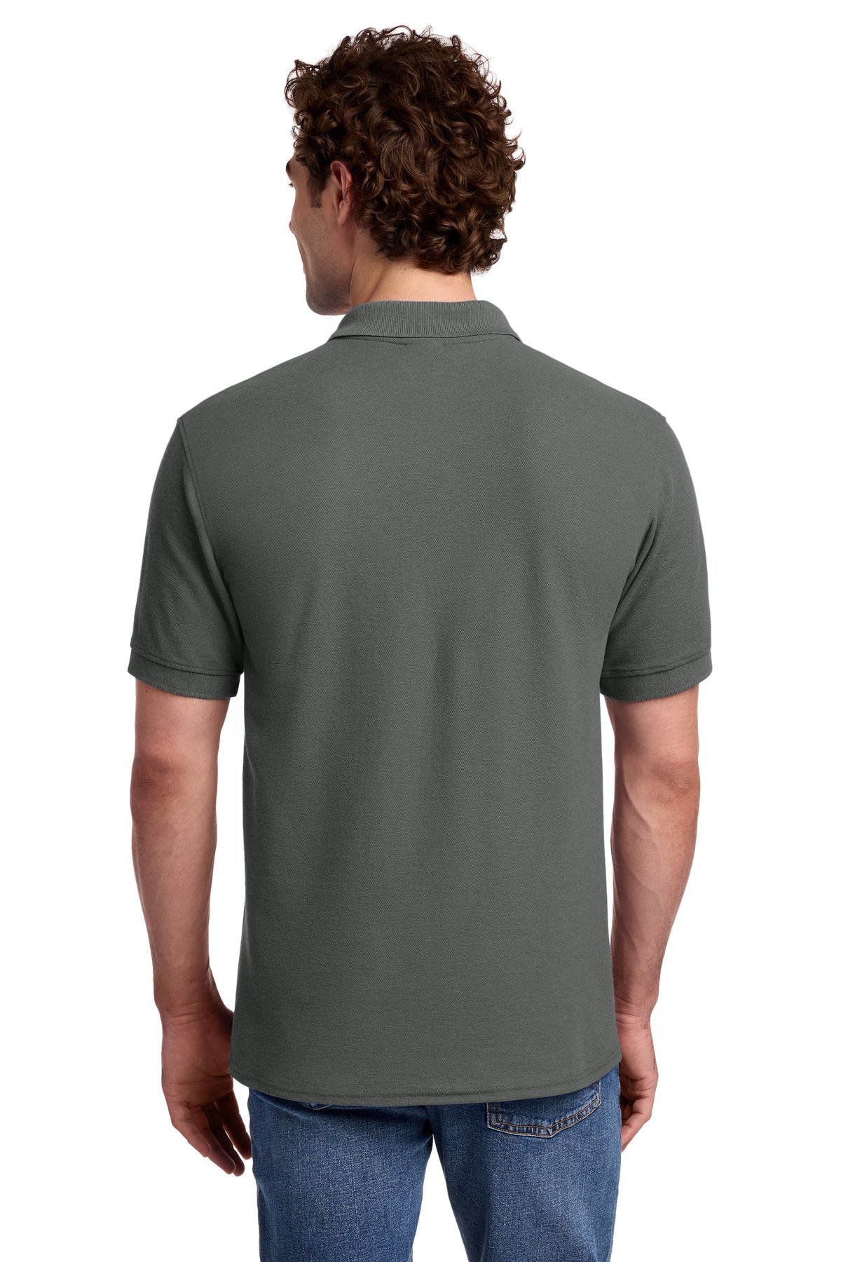 Port & Co Core Blend Pique Polo - Charcoal