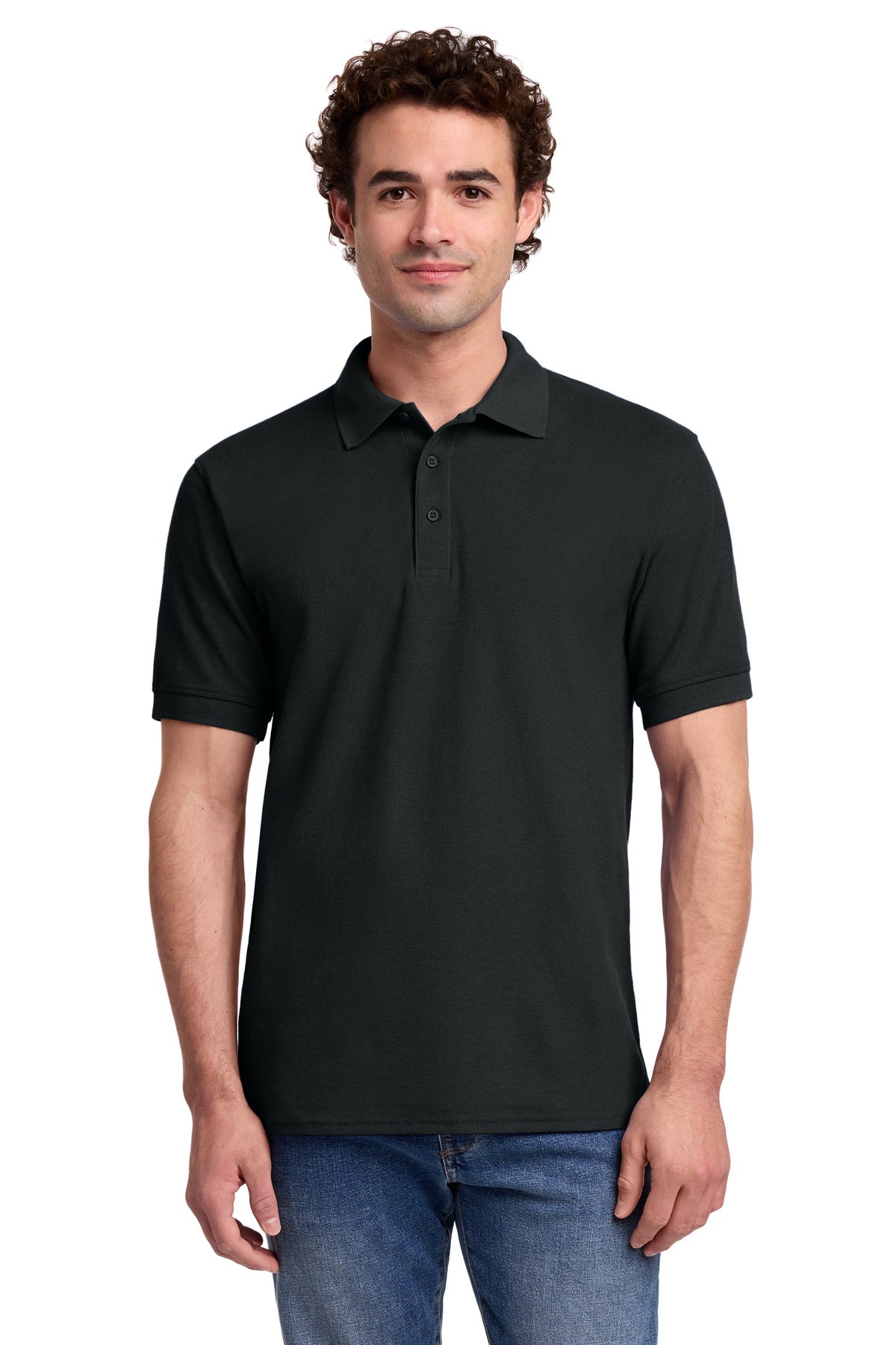 Port & Co Core Blend Pique Polo - Jet Black