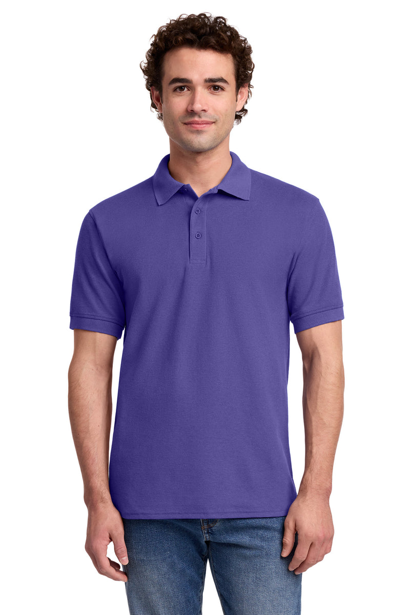 Port & Co Core Blend Pique Polo - Purple