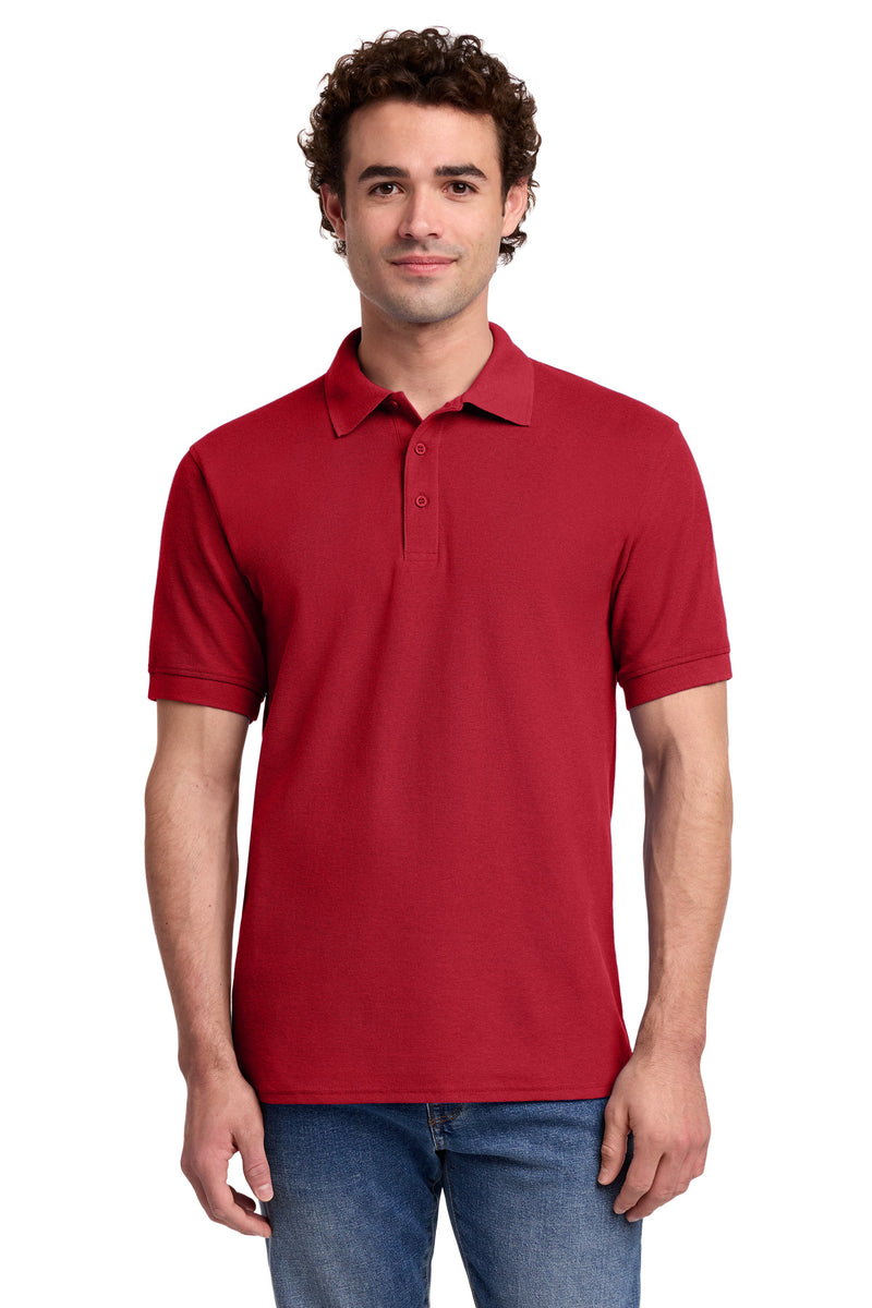 Port & Co Core Blend Pique Polo - Red