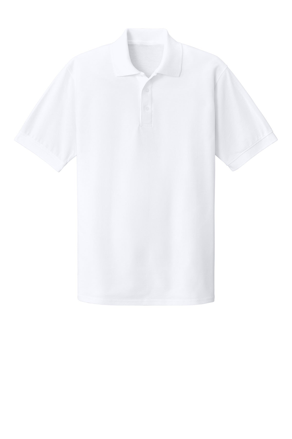 Port & Co Core Blend Pique Polo - White