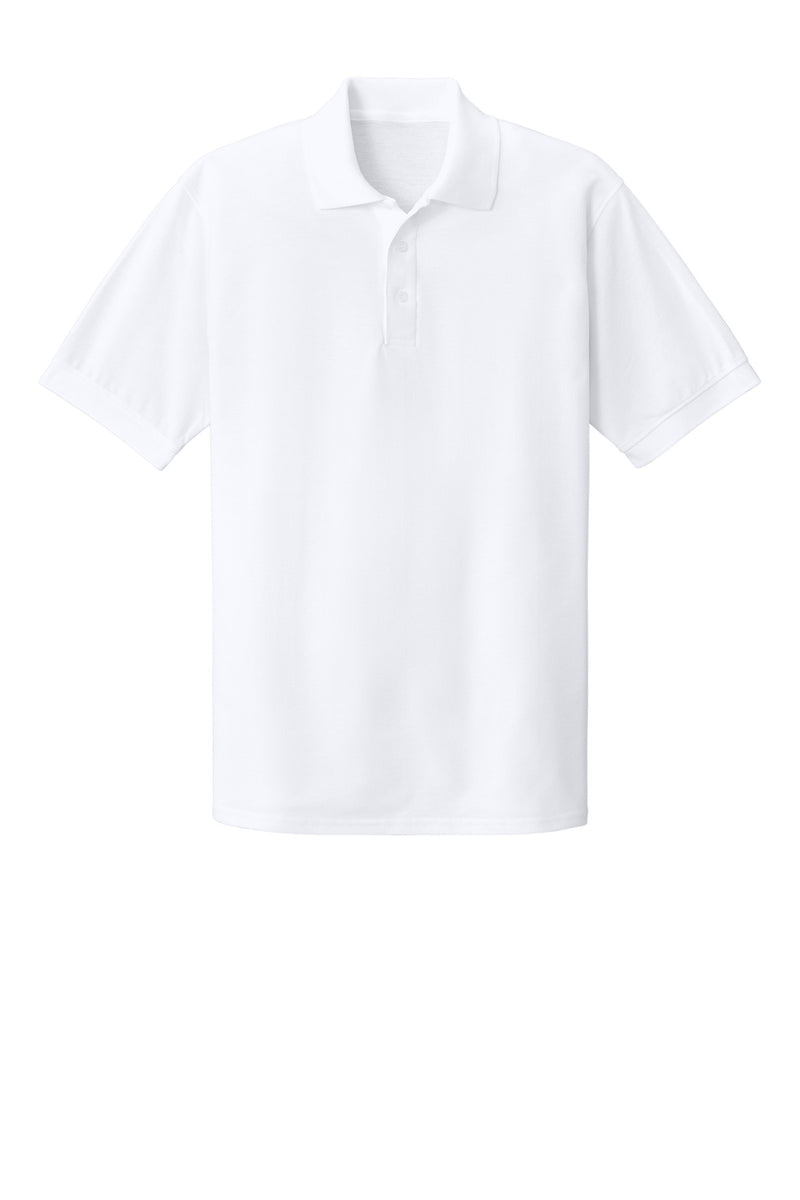 Port & Co Core Blend Pique Polo - White