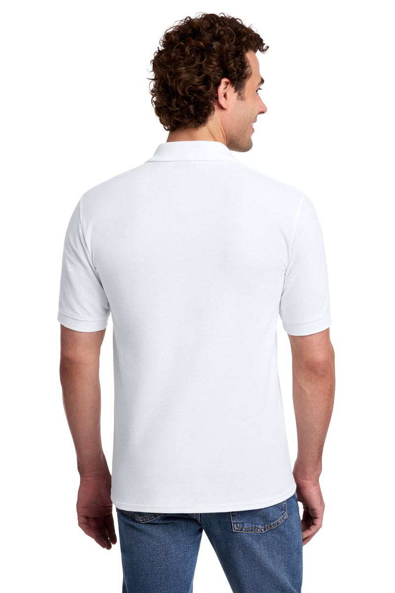 Port & Co Core Blend Pique Polo - White