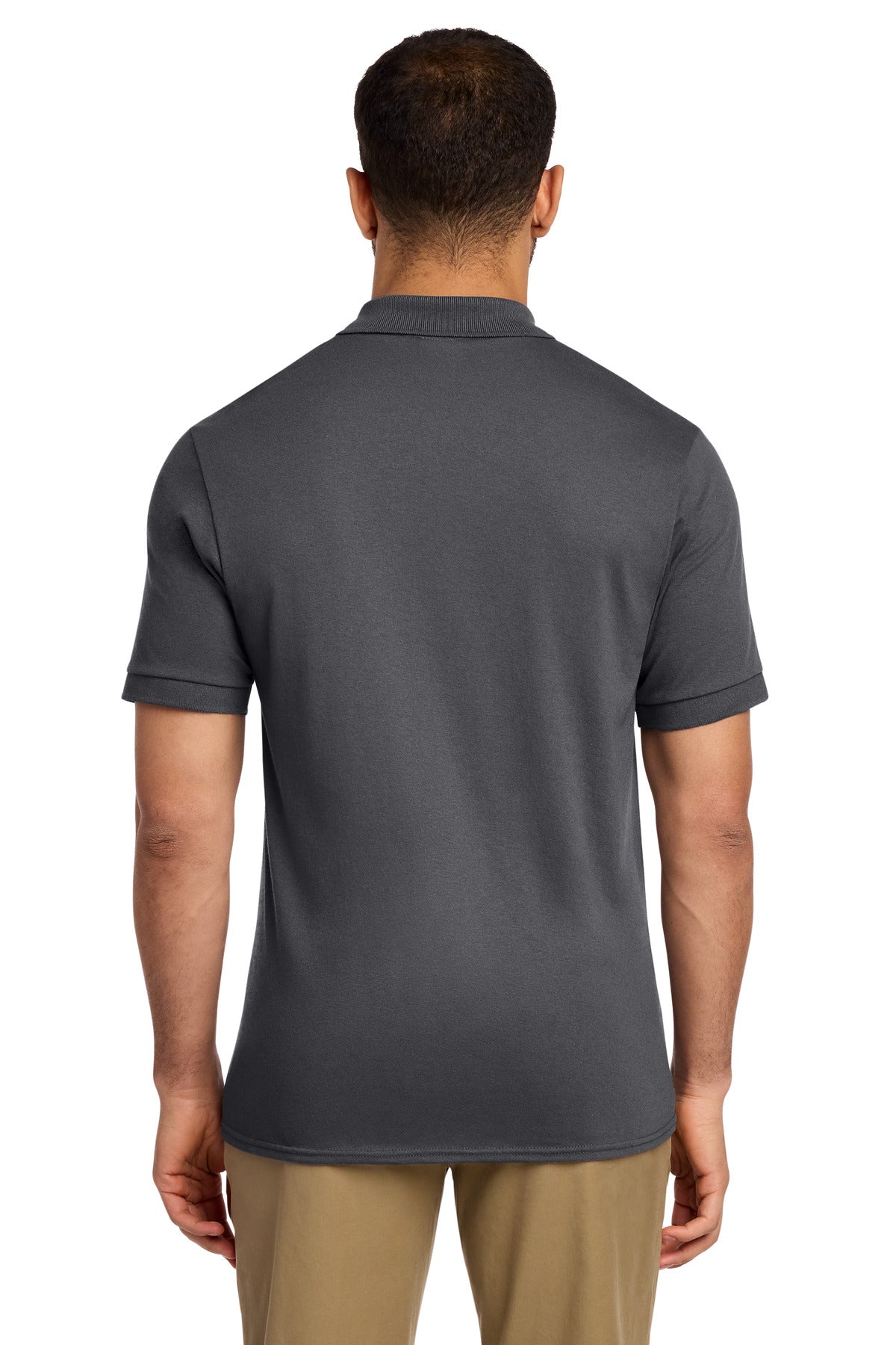 Port & Co Core Blend Jersey Knit Pocket Polo - Charcoal