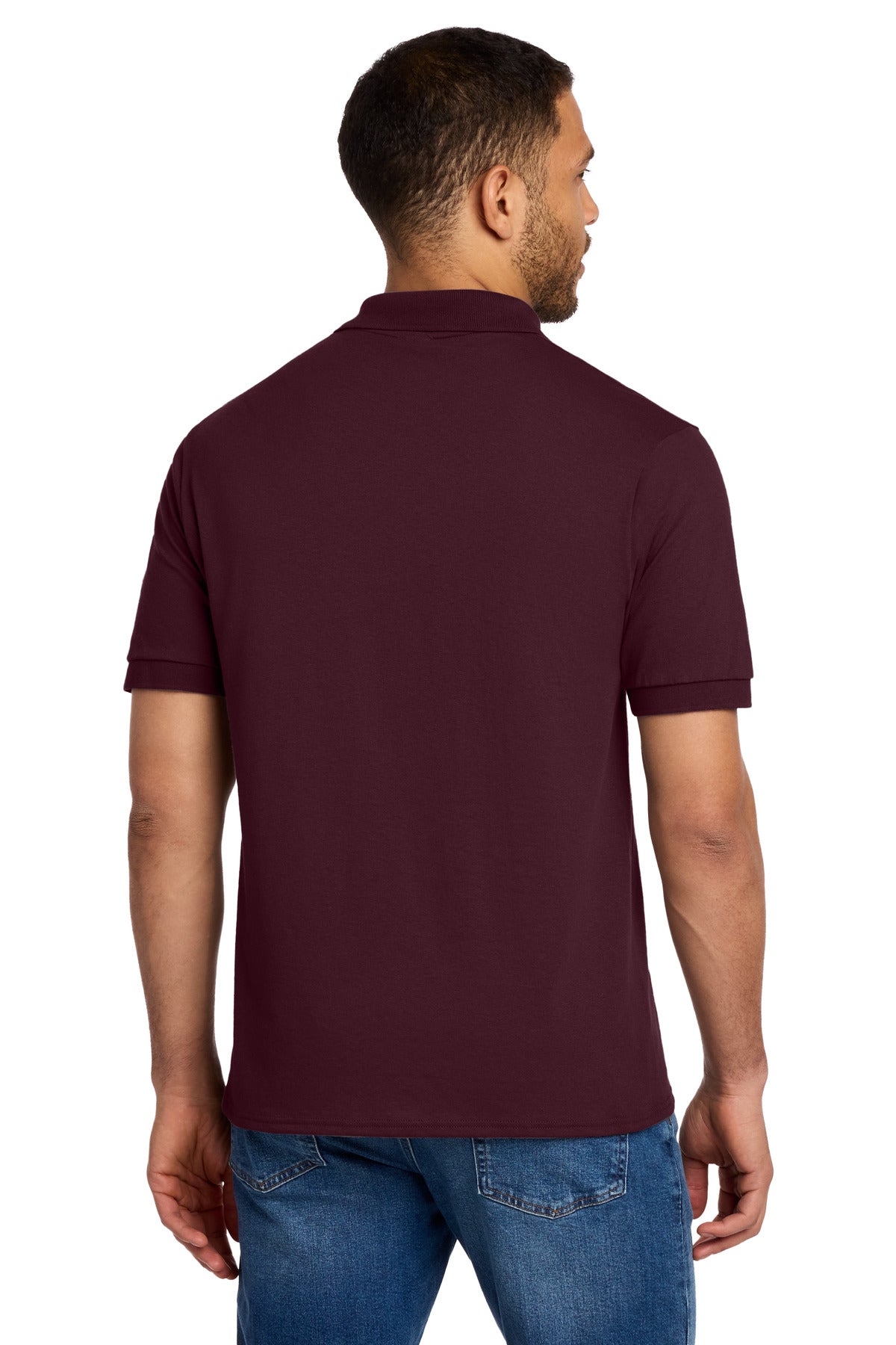 Port & Co Tall Core Blend Jersey Knit Polo - Athletic Maroon