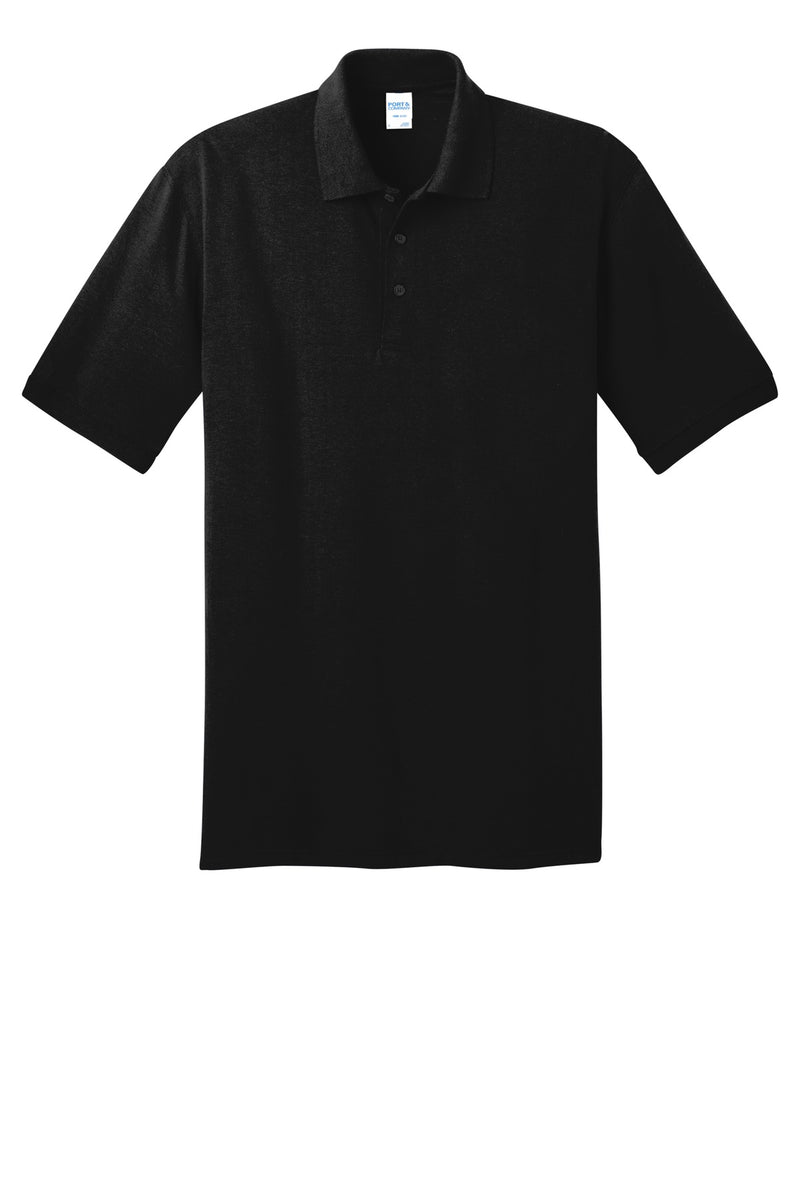 Port & Co Tall Core Blend Jersey Knit Polo - Jet Black