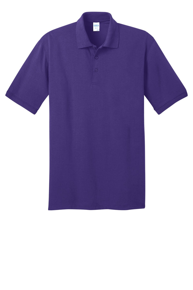 Port & Co Tall Core Blend Jersey Knit Polo - Purple