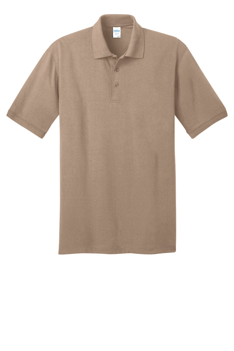 Port & Co Tall Core Blend Jersey Knit Polo - Sand