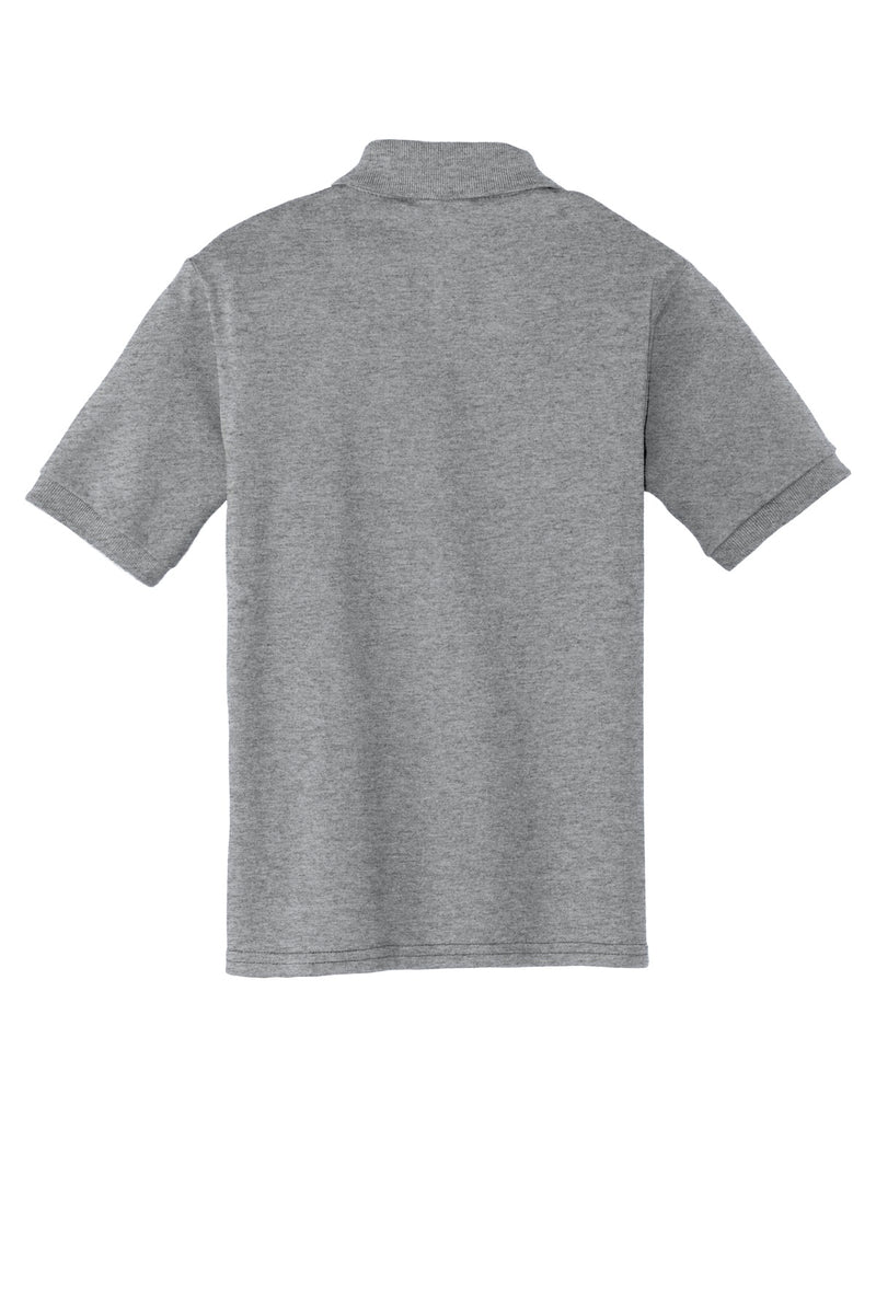 Port & Co Youth Core Blend Jersey Knit Polo - Athletic Heather