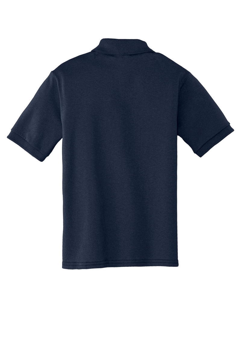 Port & Co Youth Core Blend Jersey Knit Polo - Deep Navy