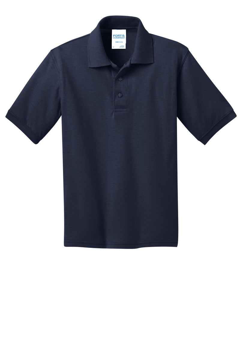 Port & Co Youth Core Blend Jersey Knit Polo - Deep Navy