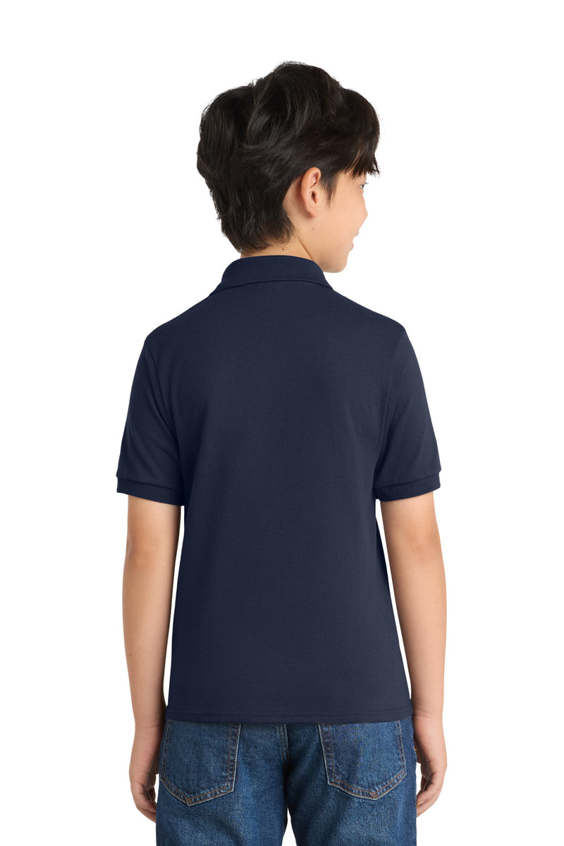 Port & Co Youth Core Blend Jersey Knit Polo - Deep Navy
