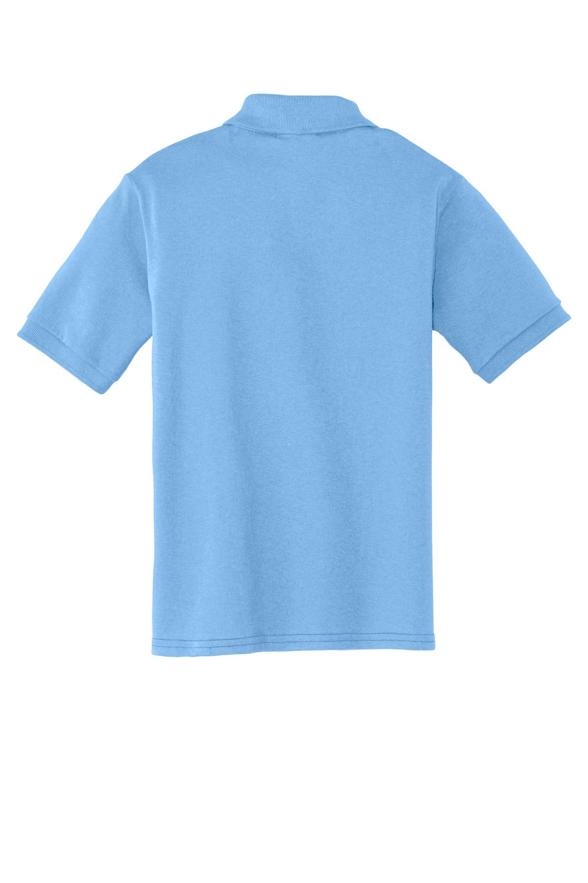Port & Co Youth Core Blend Jersey Knit Polo - Light Blue