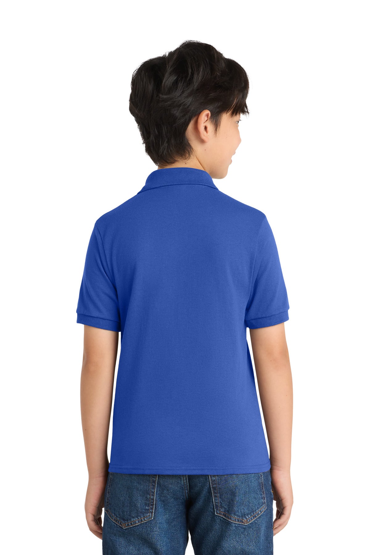 Port & Co Youth Core Blend Jersey Knit Polo - Royal