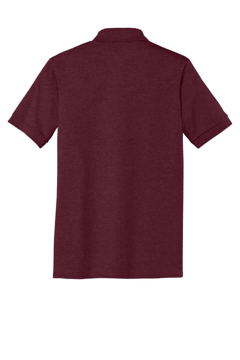 Port & Co Core Blend Jersey Knit Polo - Athletic Maroon flat back
