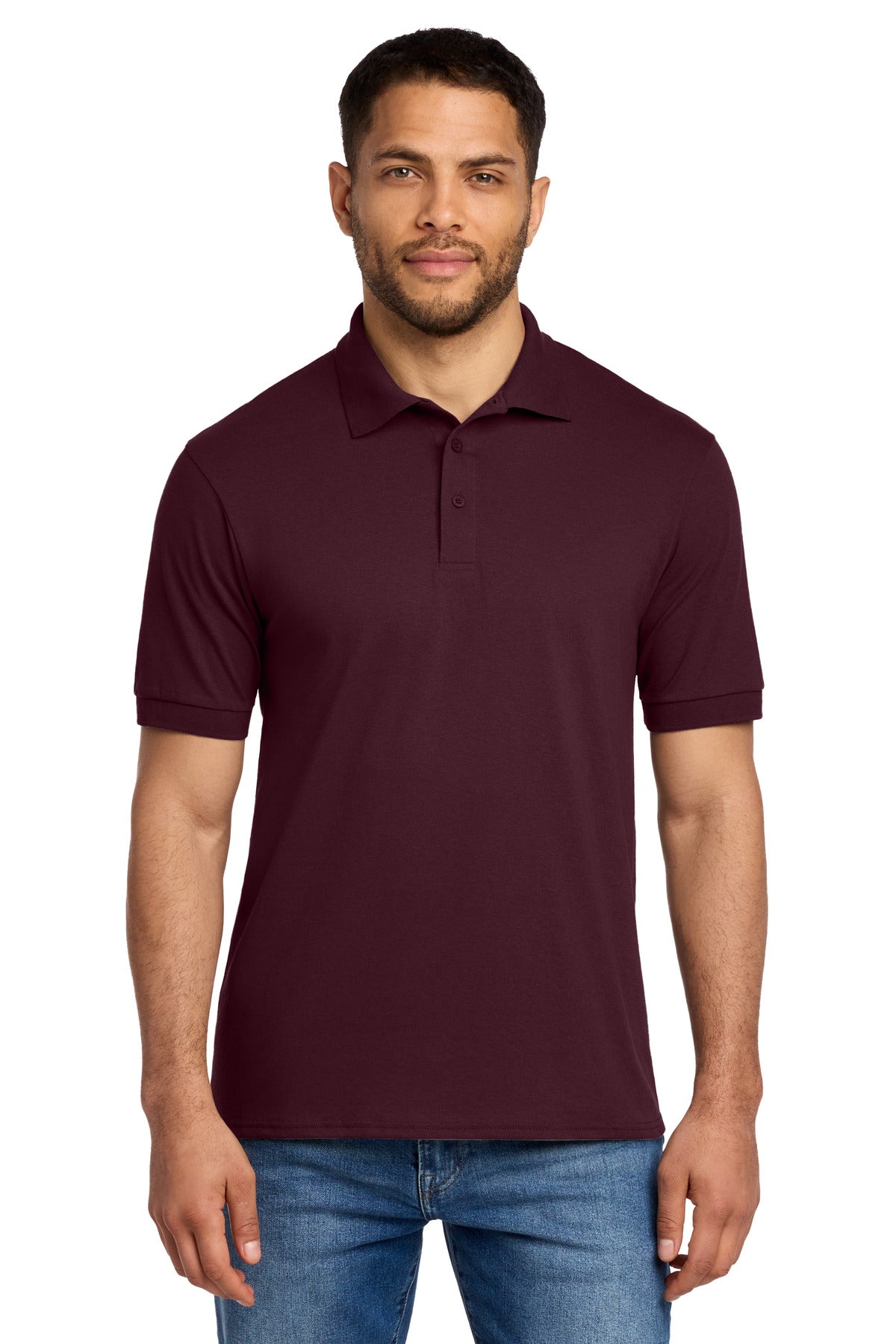 Port & Co Core Blend Jersey Knit Polo - Athletic Maroon