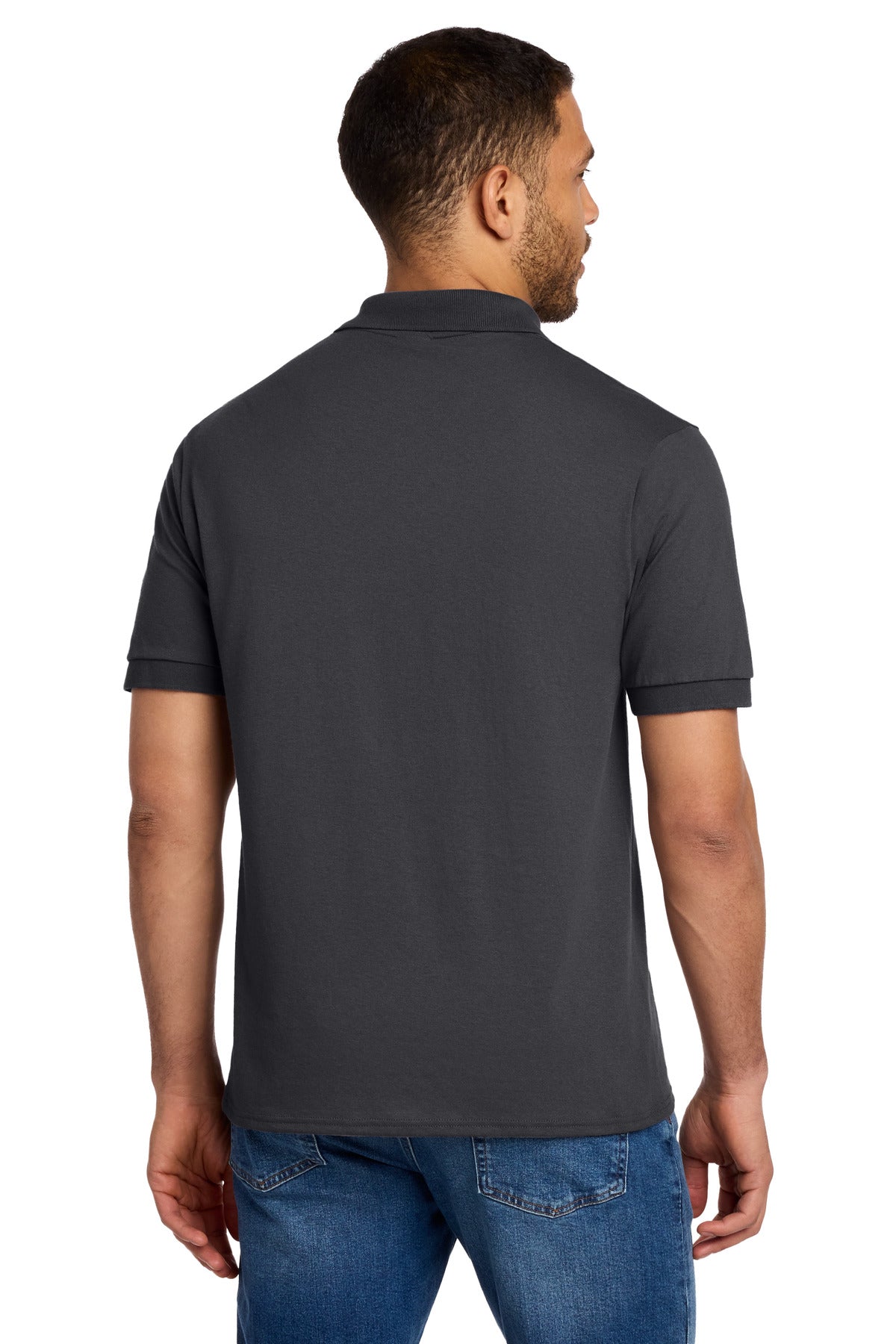 Port & Co Core Blend Jersey Knit Polo - Charcoal
