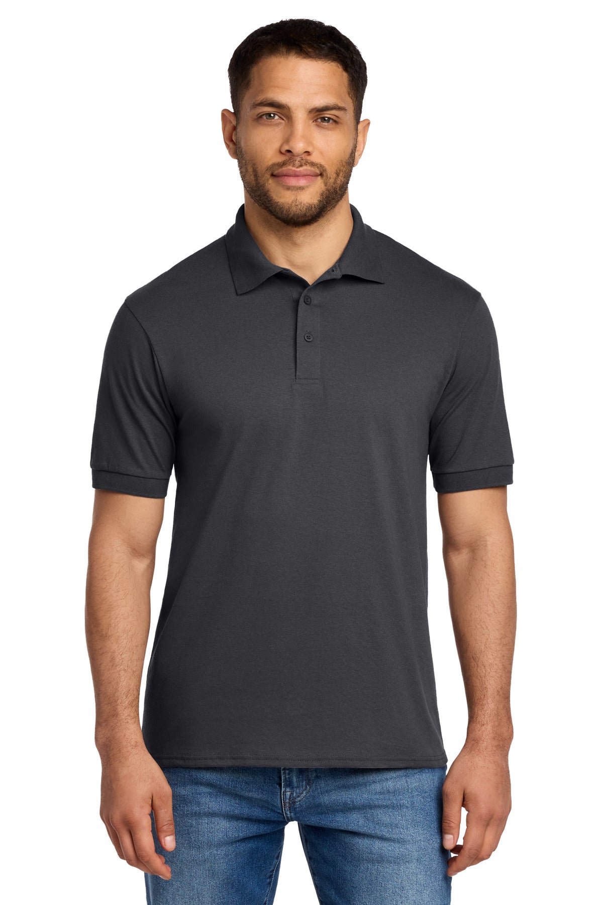 Port & Co Core Blend Jersey Knit Polo - Charcoal