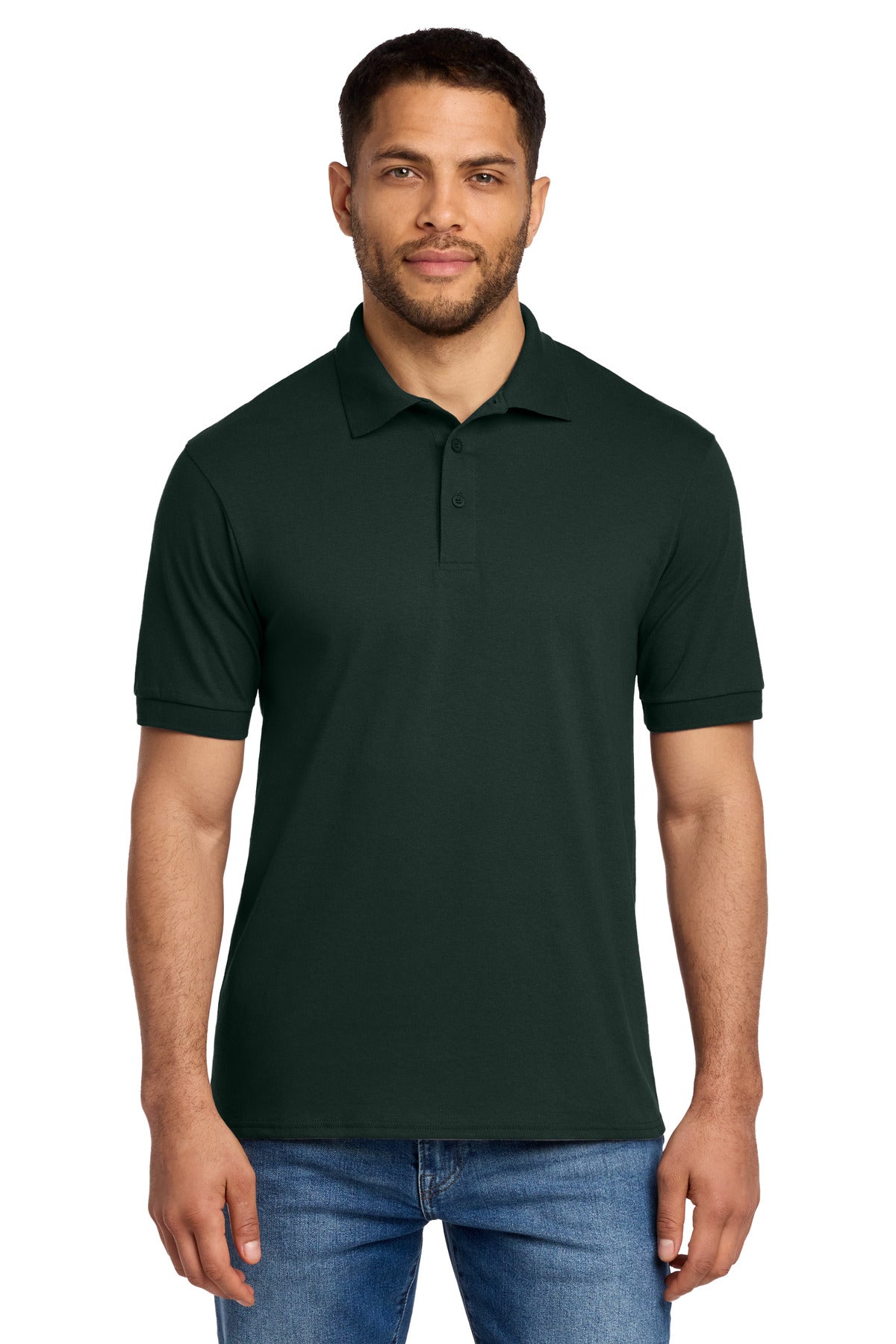 Port & Co Core Blend Jersey Knit Polo - Dark Green