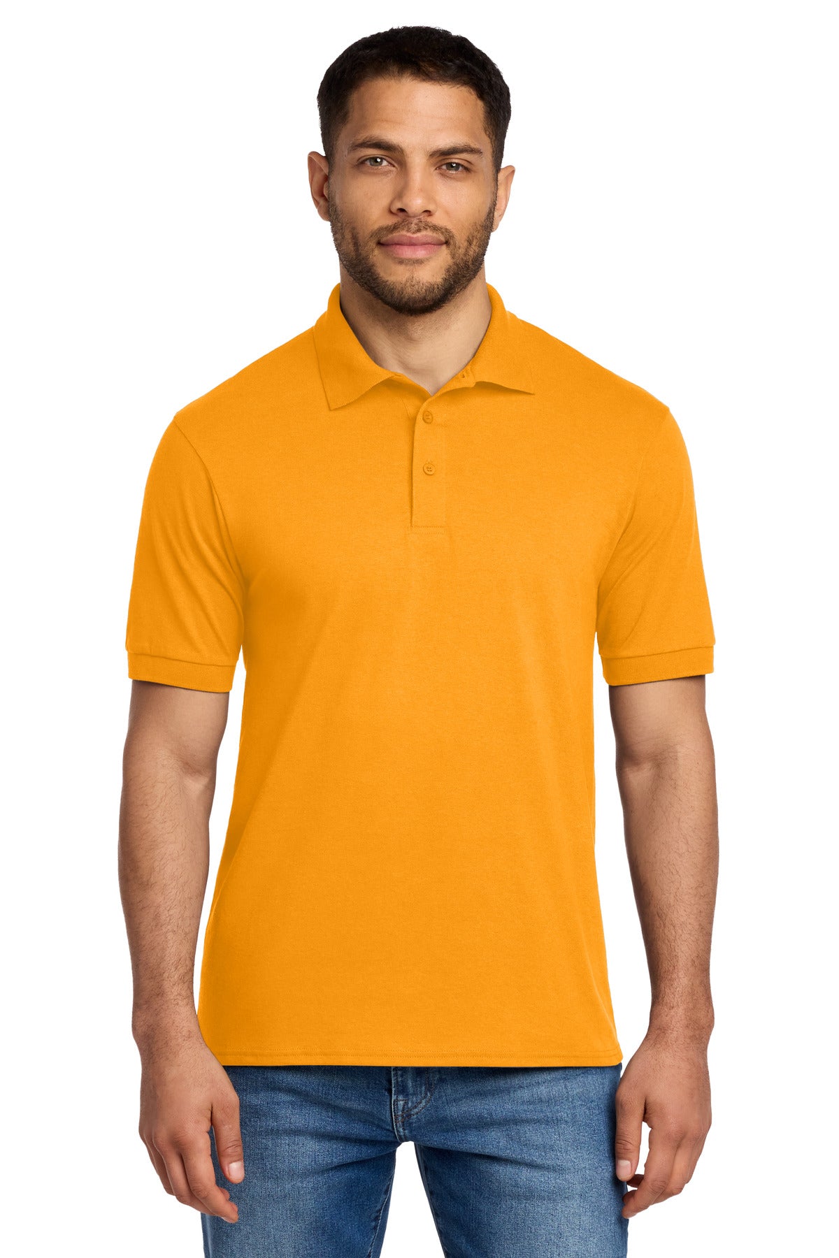 Port & Co Core Blend Jersey Knit Polo - Gold