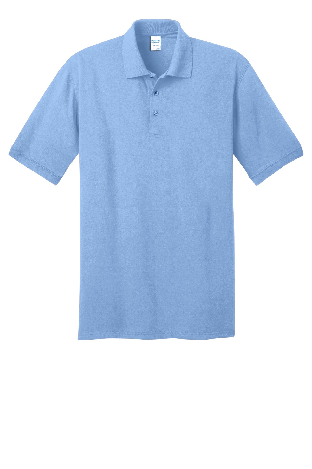 Port & Co Core Blend Jersey Knit Polo - Light Blue