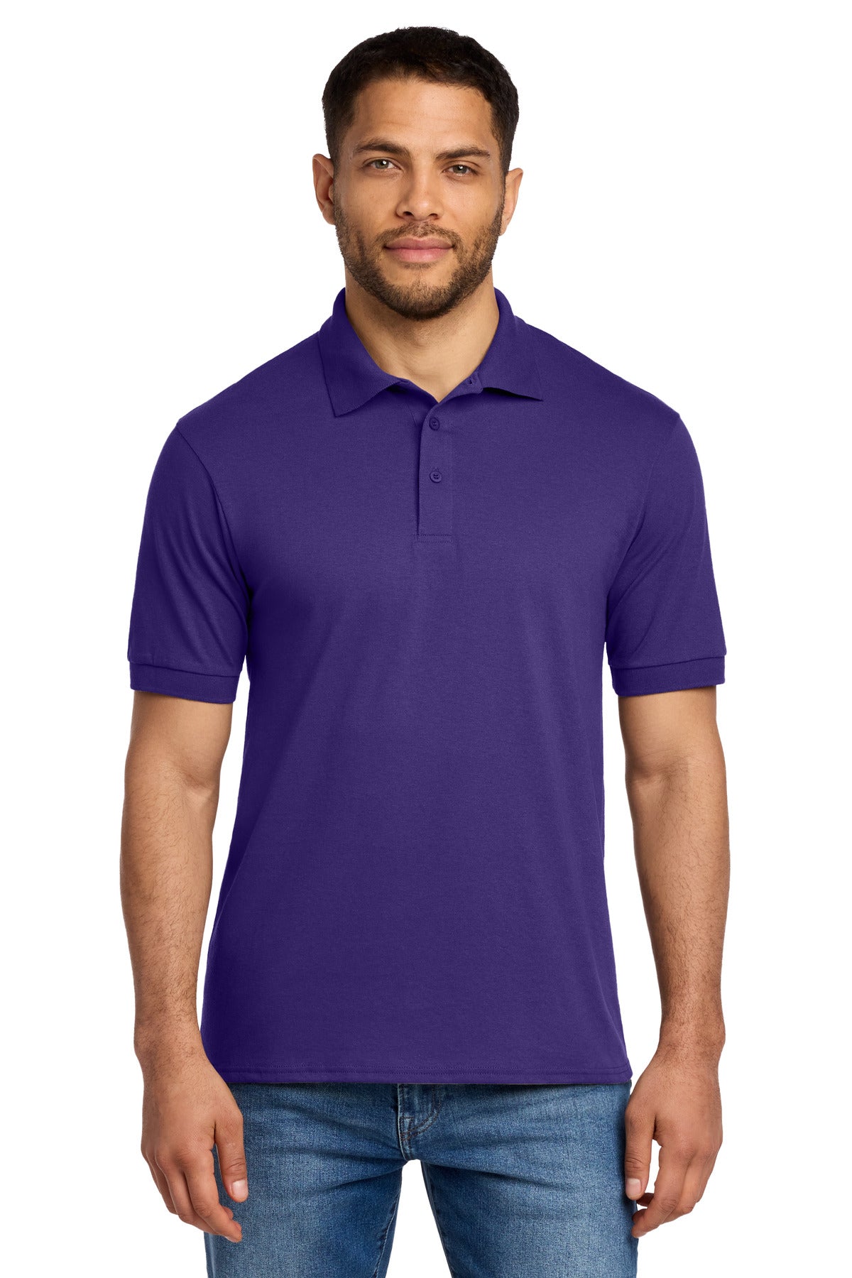 Port & Co Core Blend Jersey Knit Polo - Purple