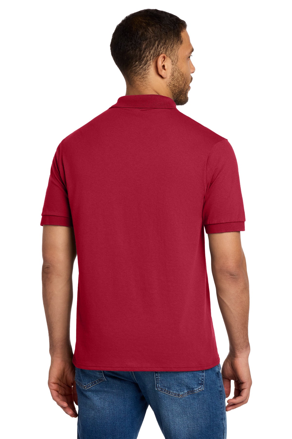 Port & Co Core Blend Jersey Knit Polo - Red