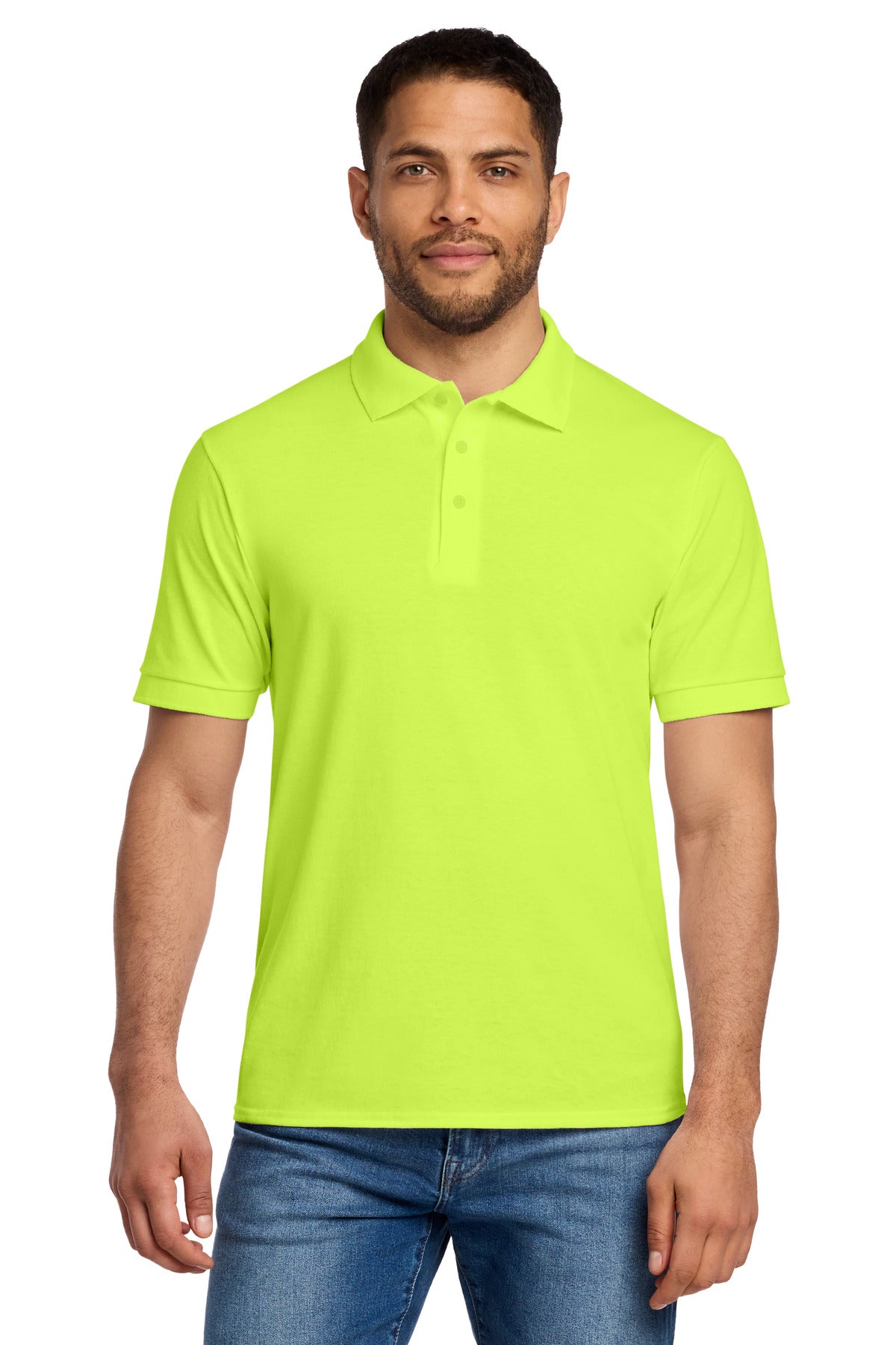 Port & Co Core Blend Jersey Knit Polo - Safety Green