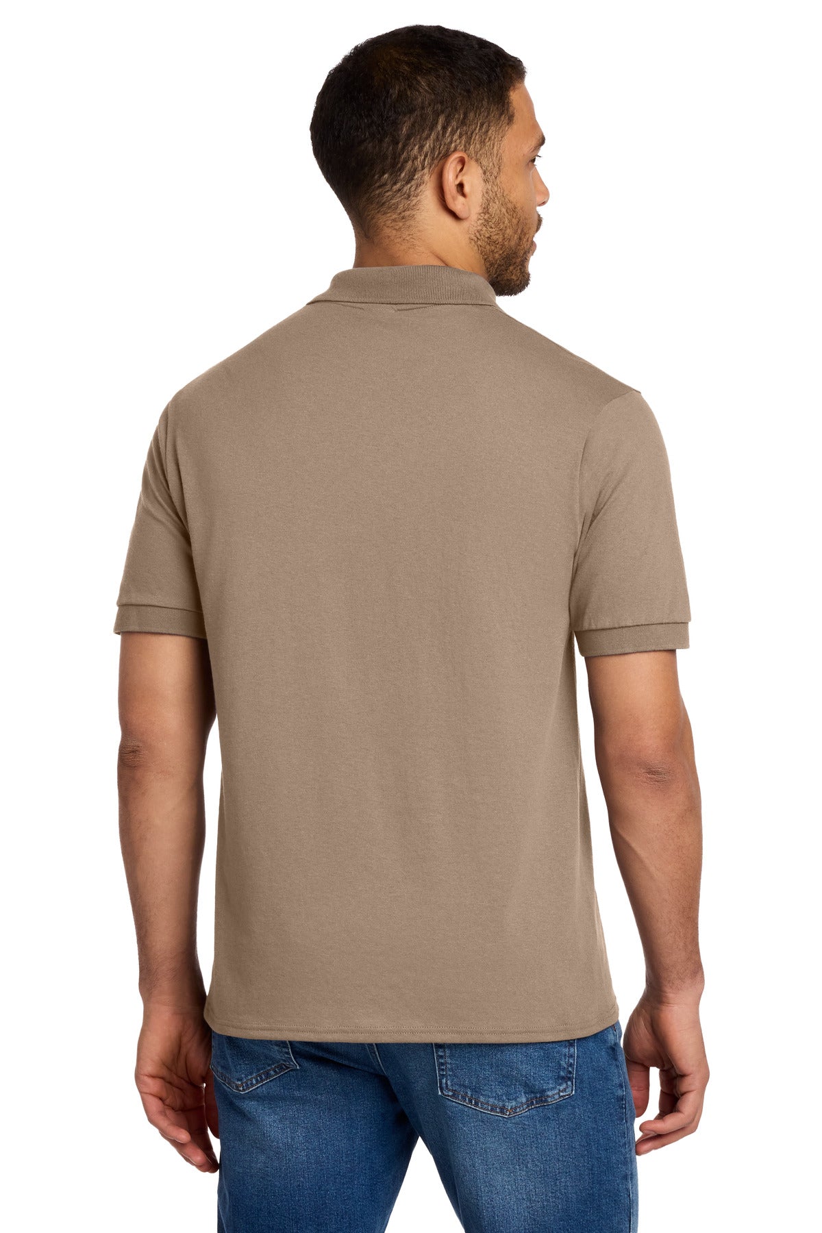 Port & Co Core Blend Jersey Knit Polo - Sand