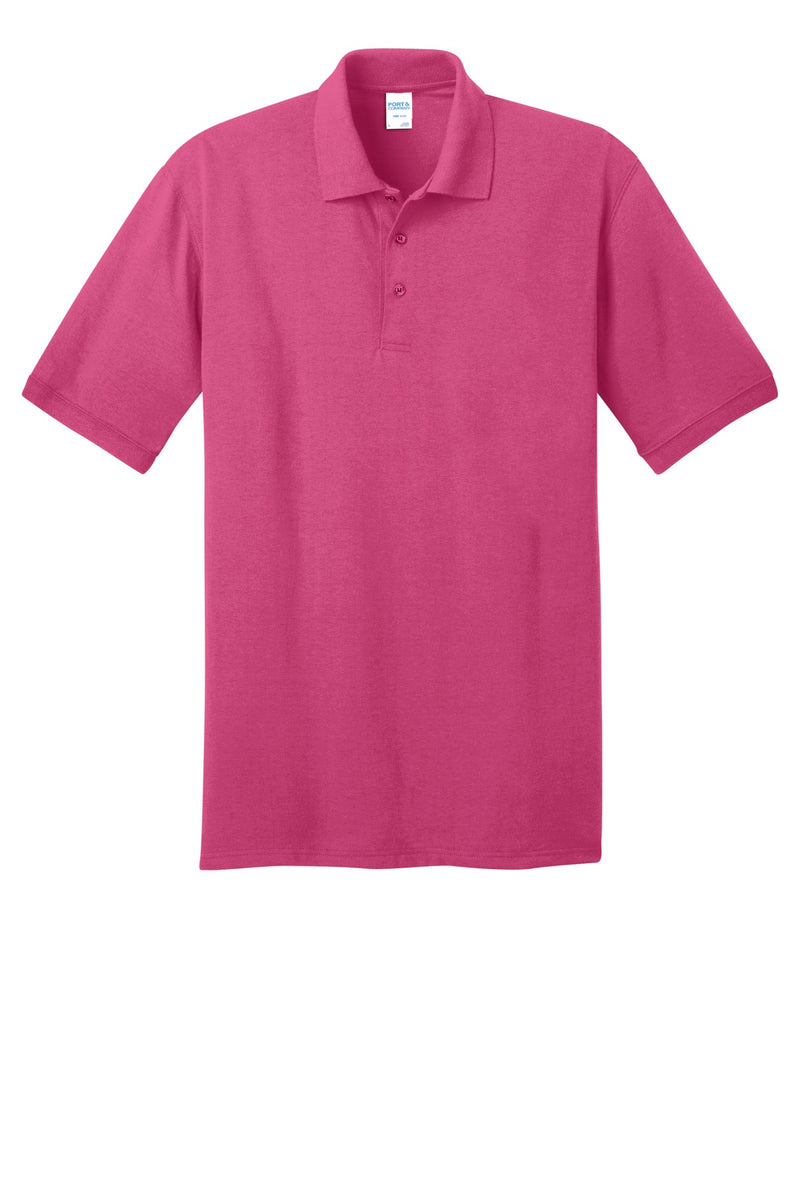 Port & Co Core Blend Jersey Knit Polo - Sangria