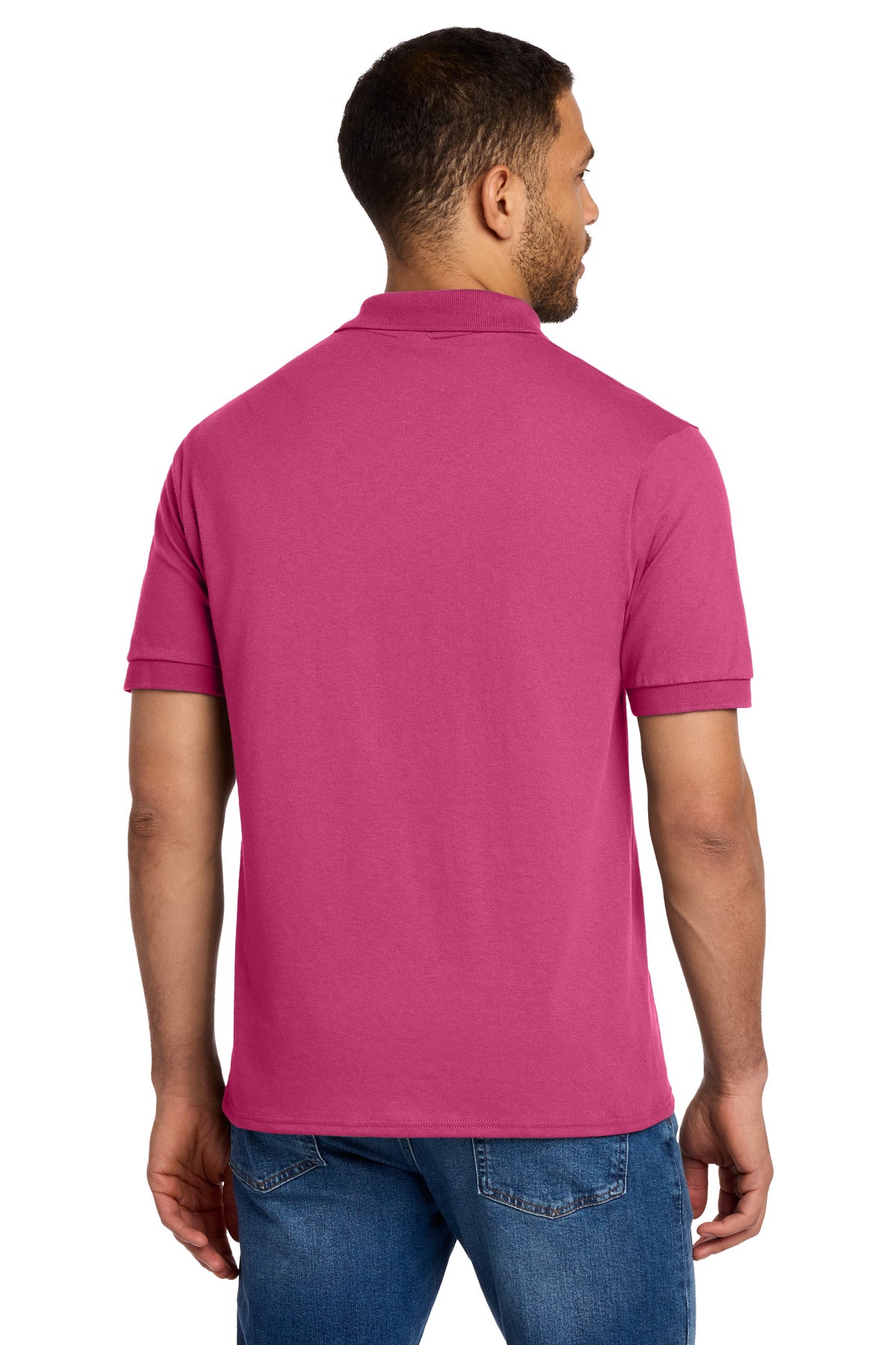Port & Co Core Blend Jersey Knit Polo - Sangria