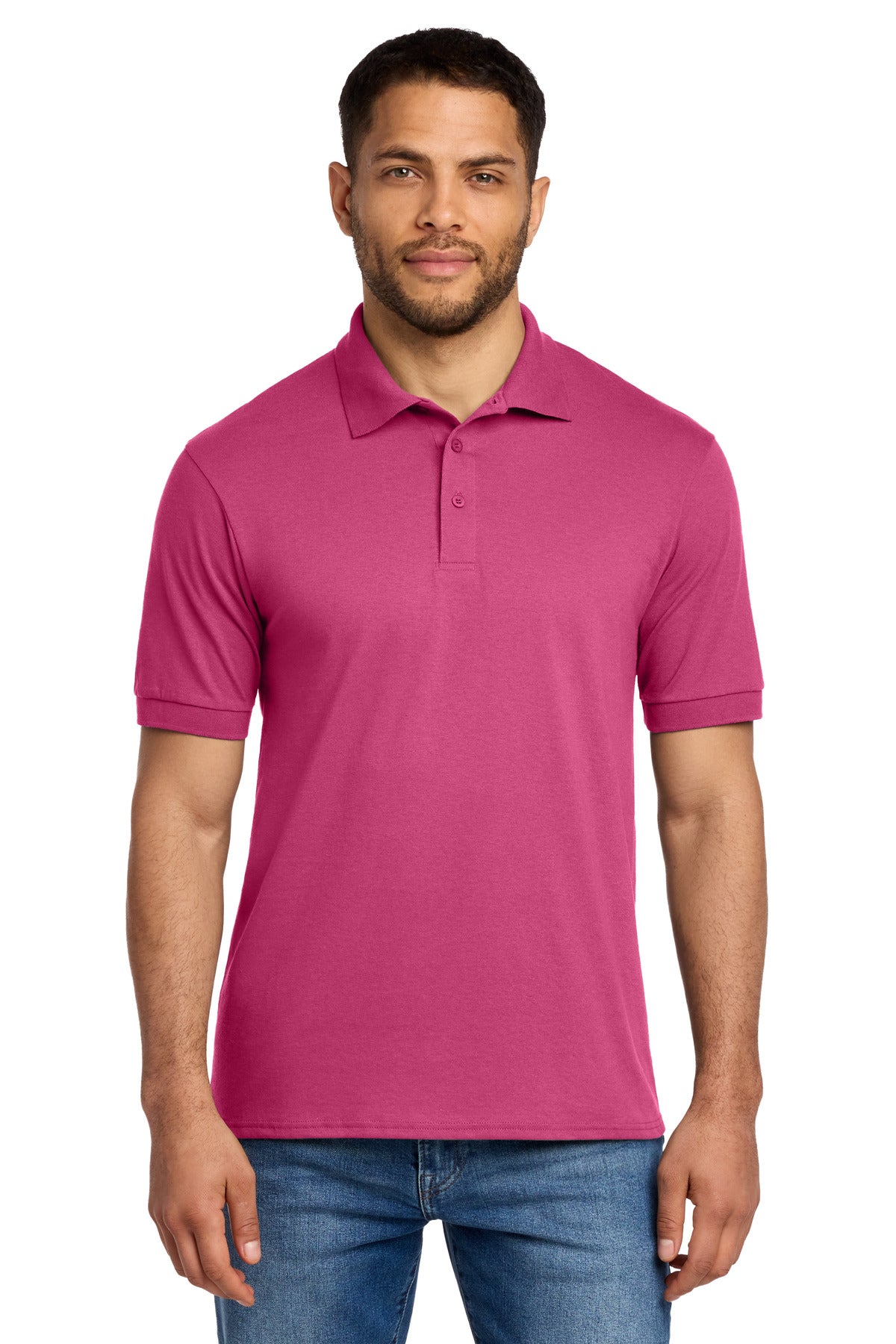 Port & Co Core Blend Jersey Knit Polo - Sangria