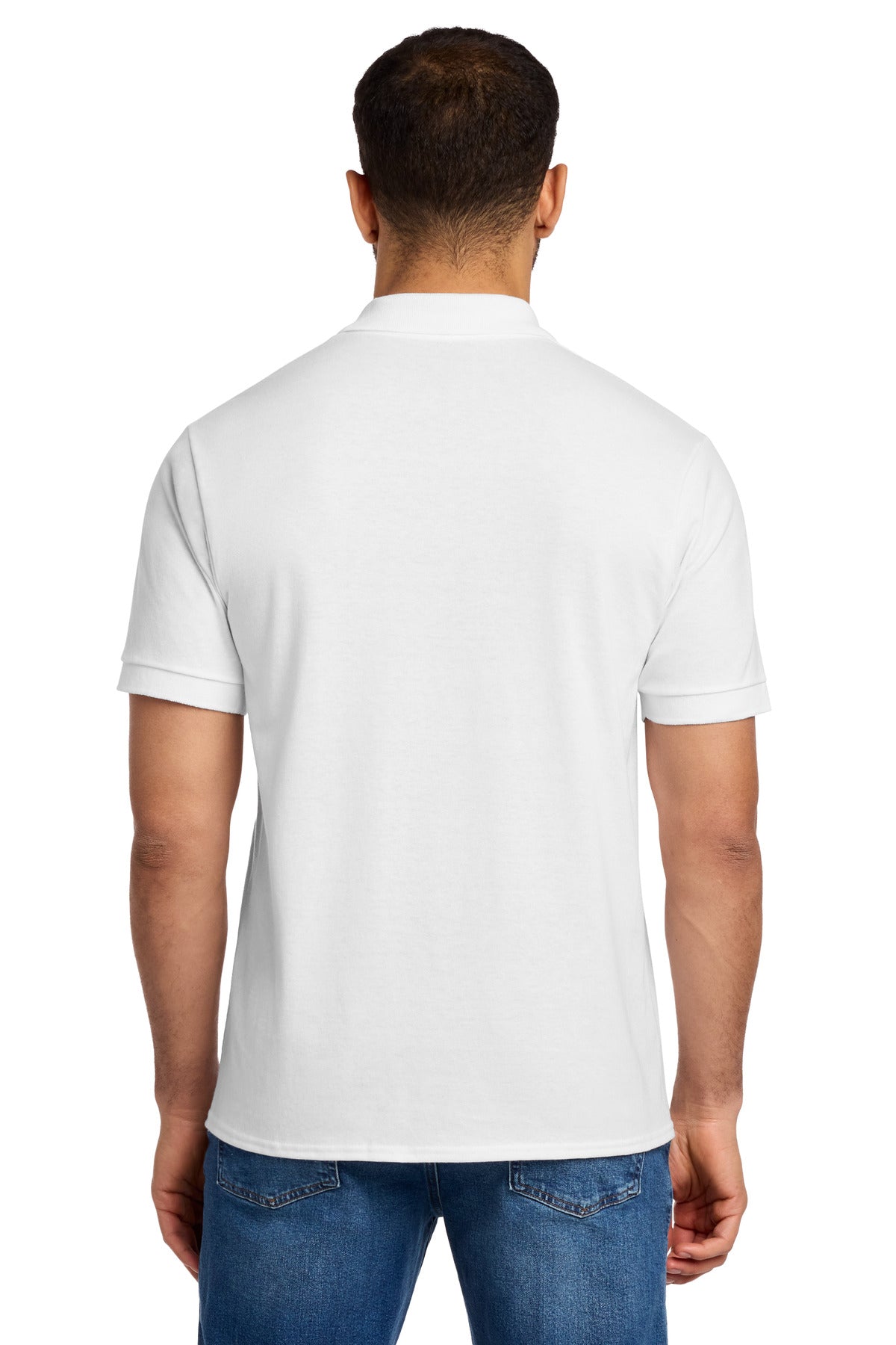 Port & Co Core Blend Jersey Knit Polo - White