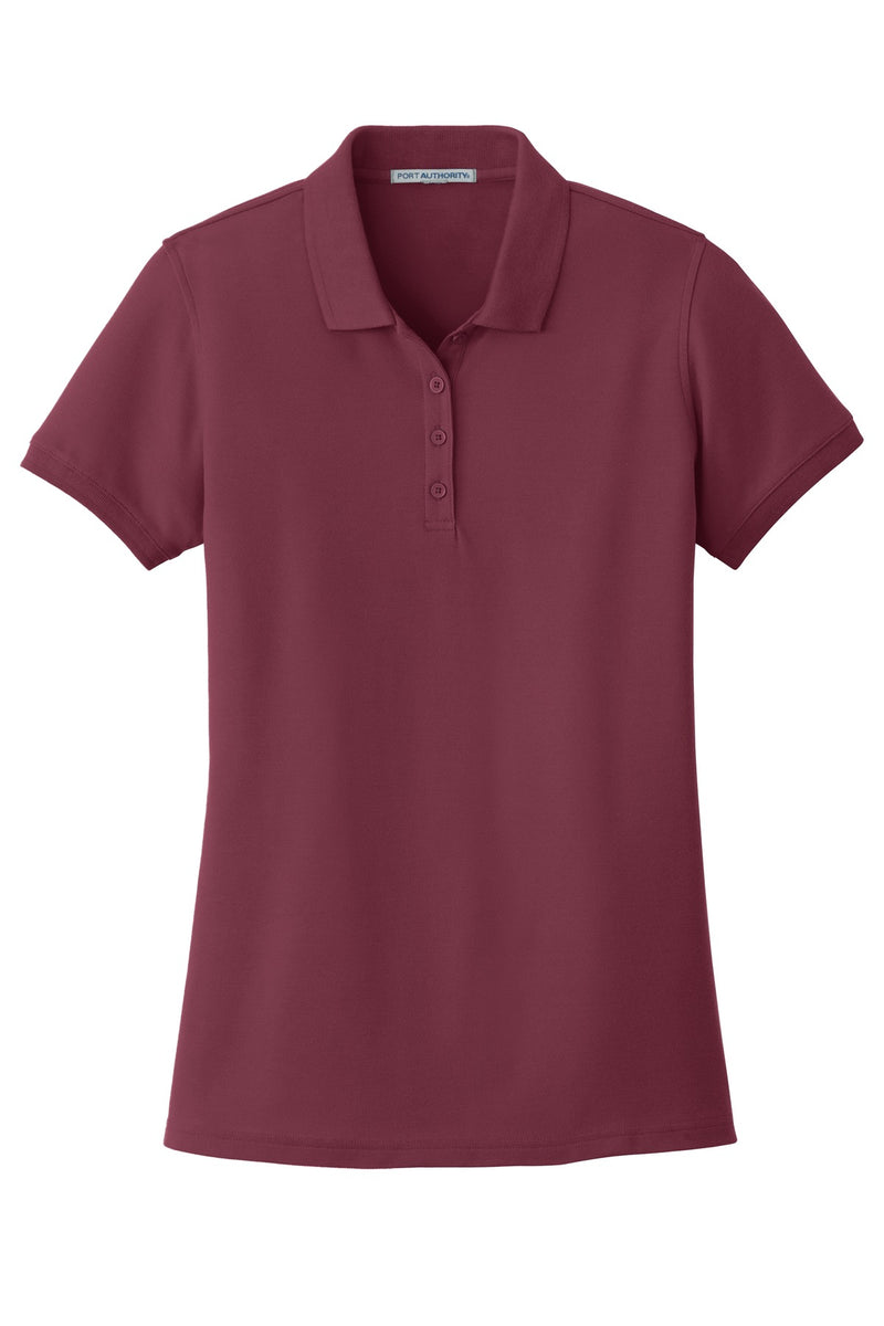Port Authority Women's Core Classic Pique Polo - Burgundy