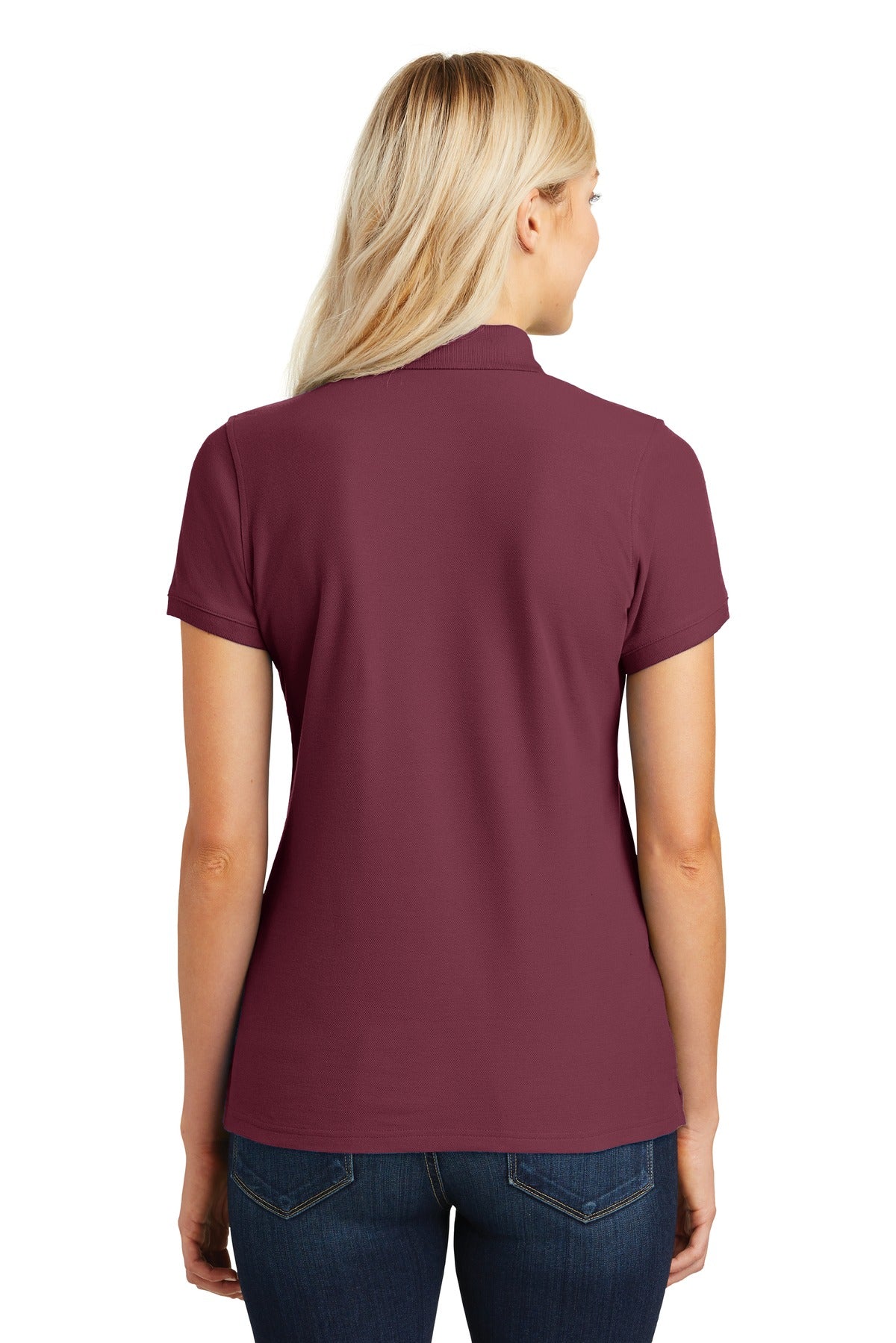 Port Authority Women's Core Classic Pique Polo - Burgundy