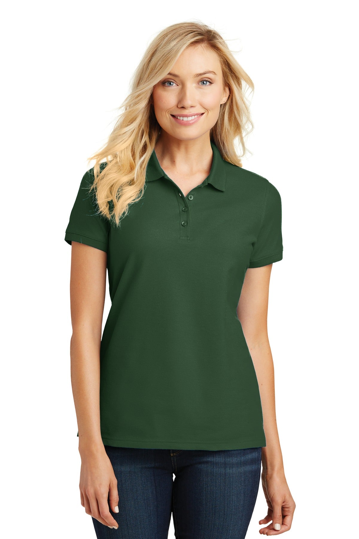 Port Authority Women's Core Classic Pique Polo - Deep Forest Green