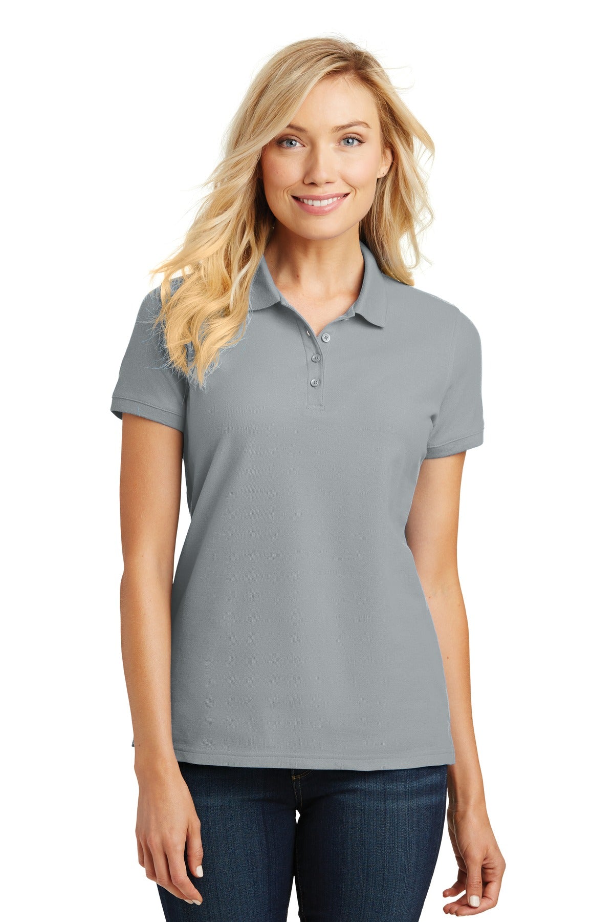 Port Authority Women's Core Classic Pique Polo - Gusty Grey